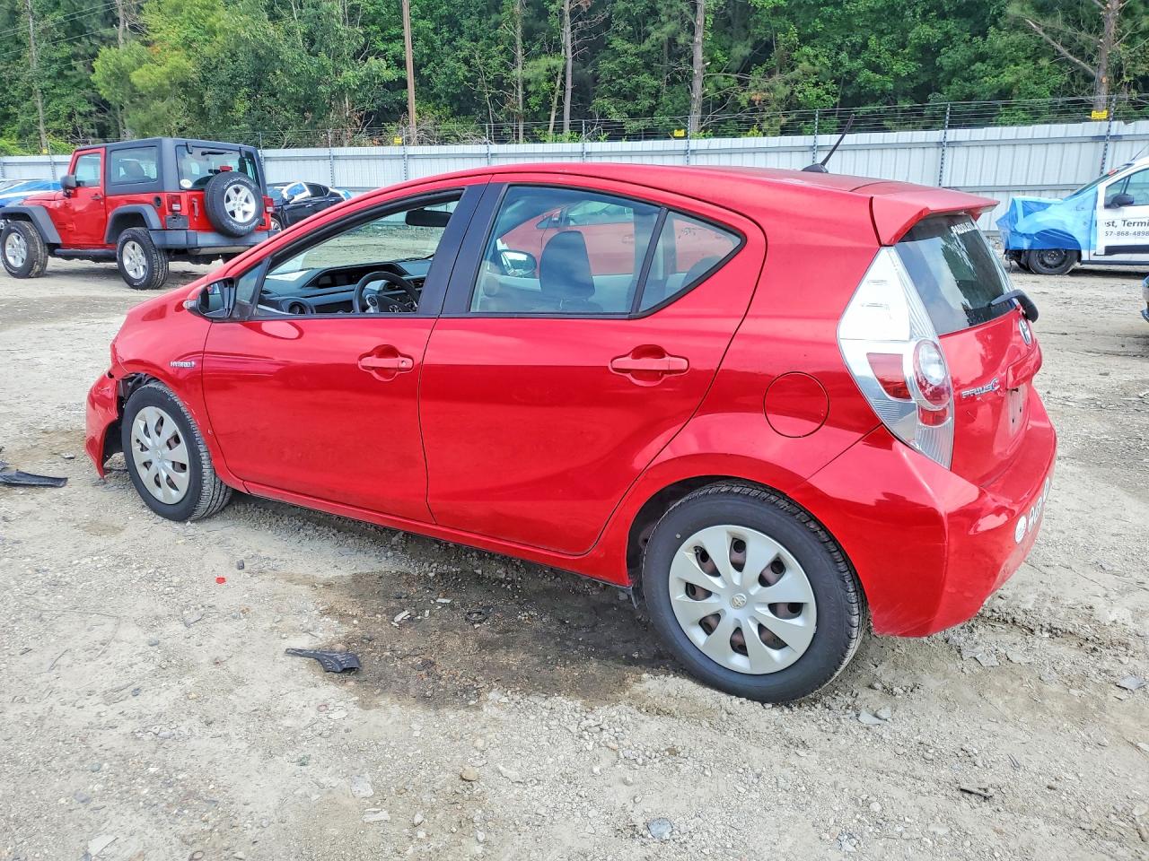 2012 Toyota Prius C Two Red vin: JTDKDTB37C1506090