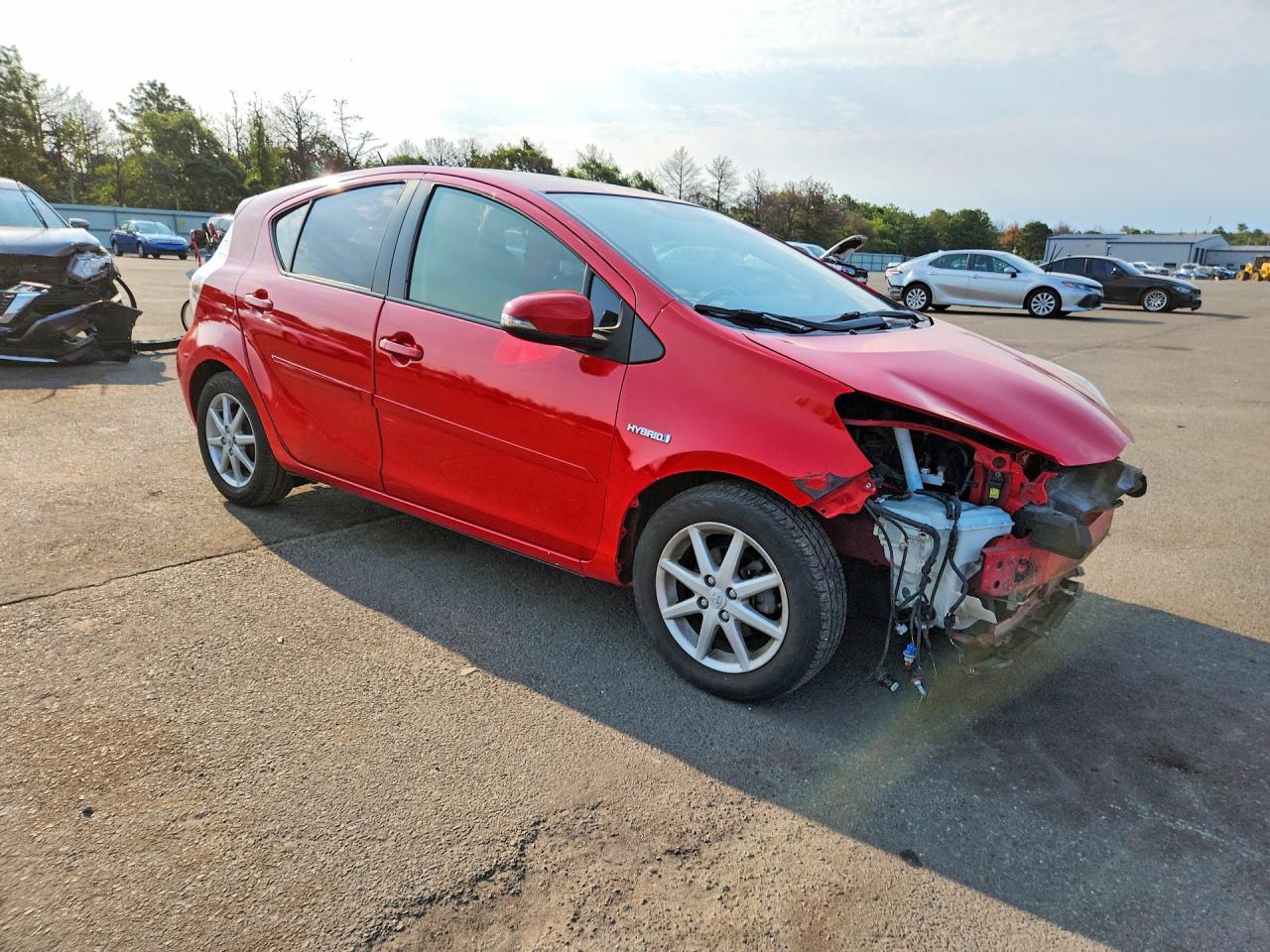2013 Toyota Prius C Four Red vin: JTDKDTB37D1032238