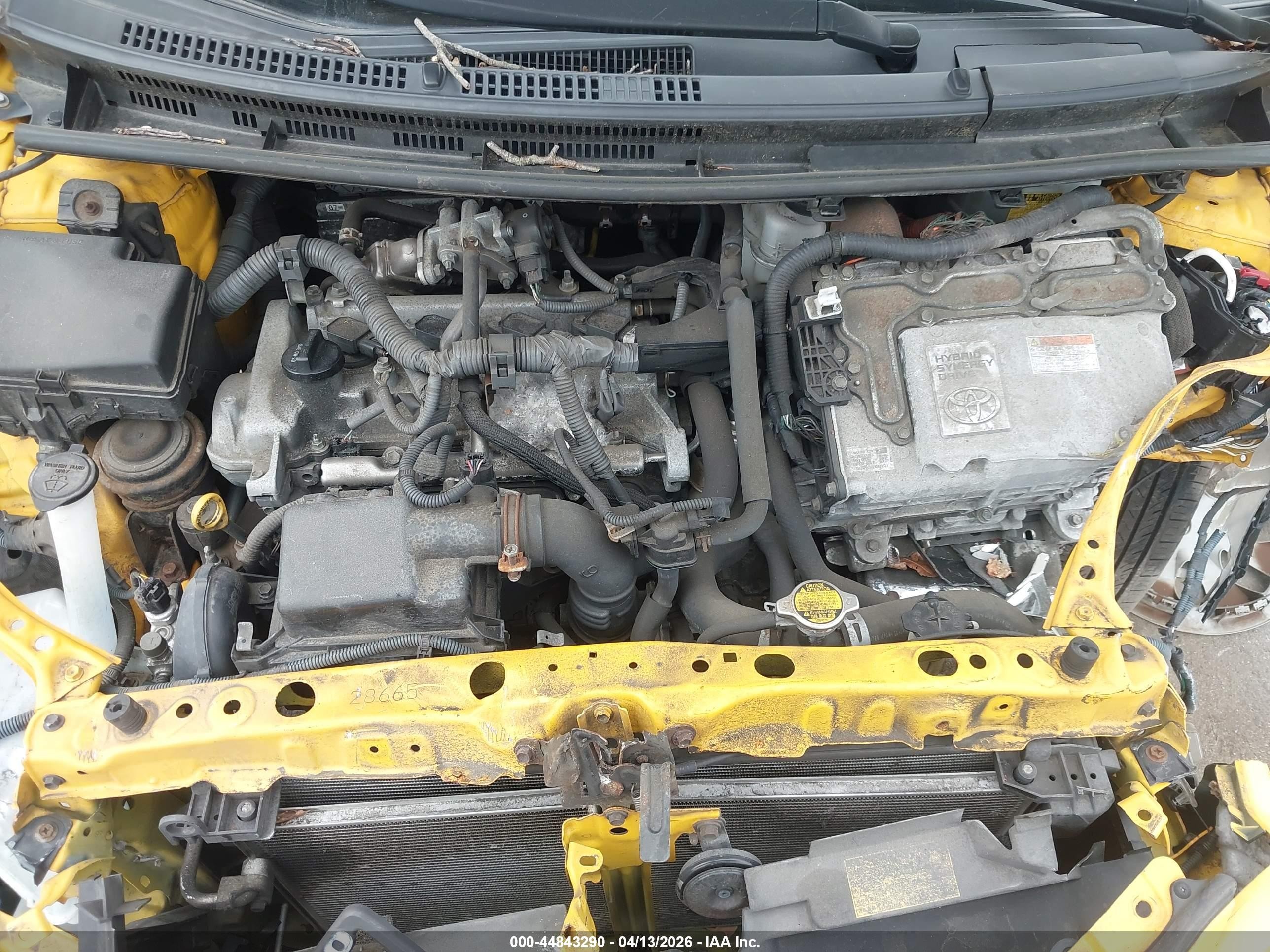 2014 Toyota Prius C Two Yellow vin: JTDKDTB3XE1069267