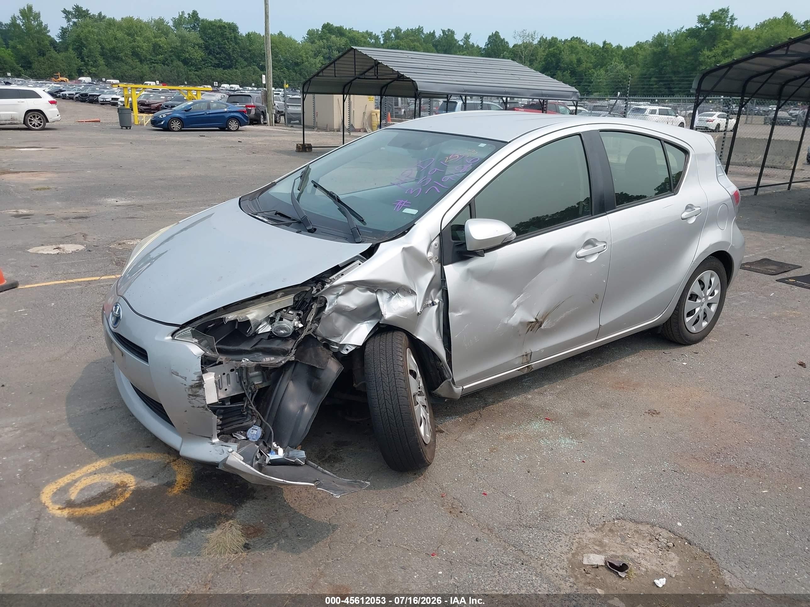 2014 Toyota Prius C Two Silver vin: JTDKDTB3XE1081693