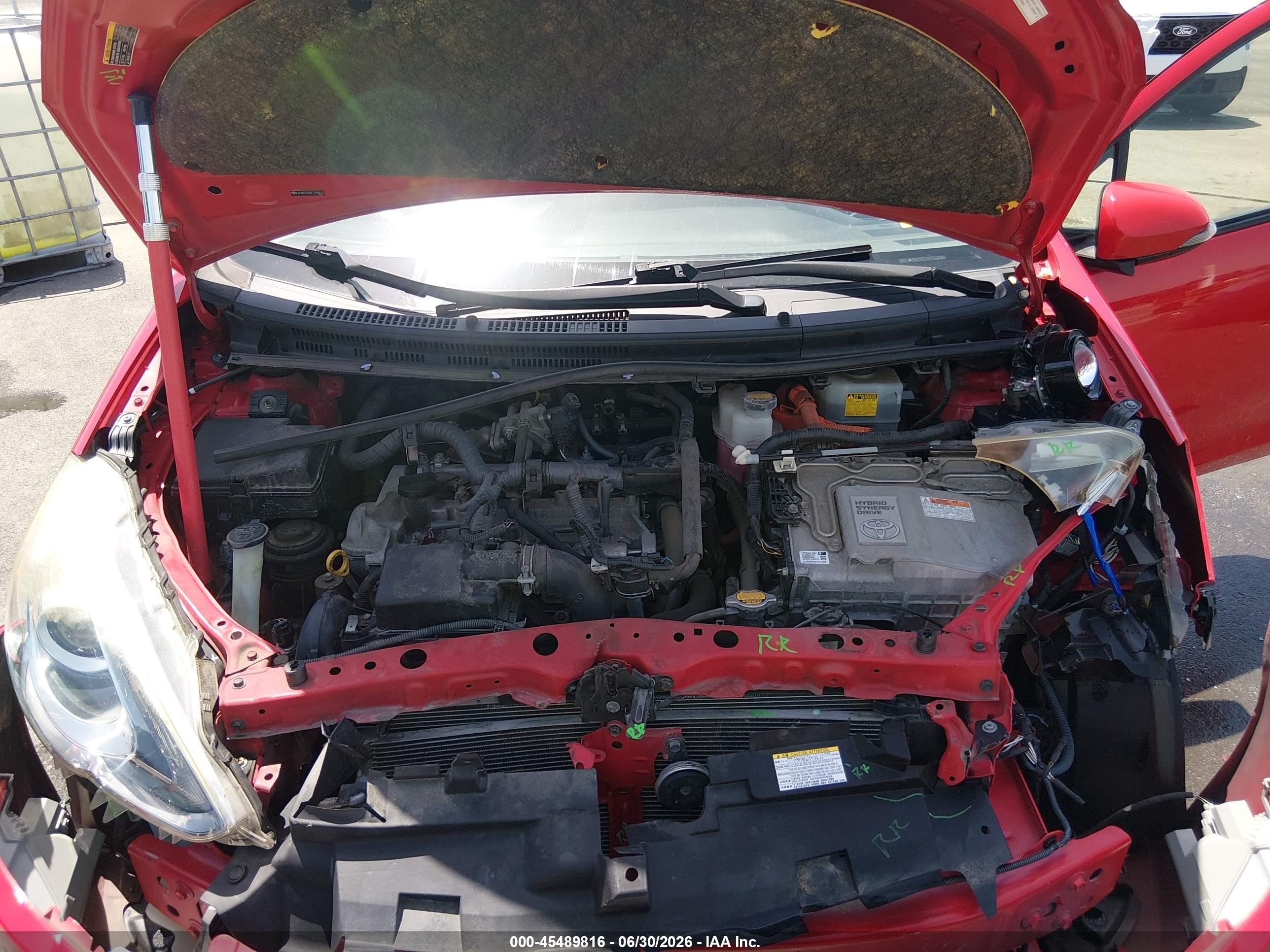 2015 Toyota Prius C Two Red vin: JTDKDTB3XF1088001