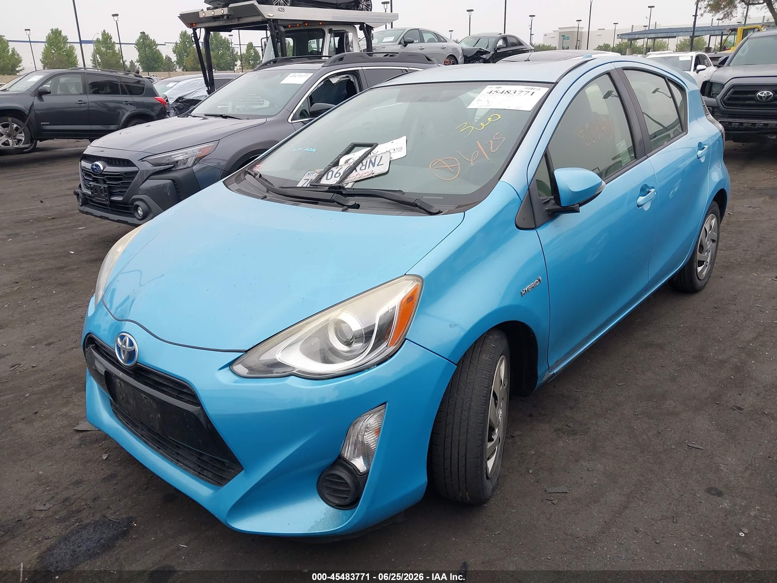 2015 Toyota Prius C Two Blue vin: JTDKDTB3XF1110644