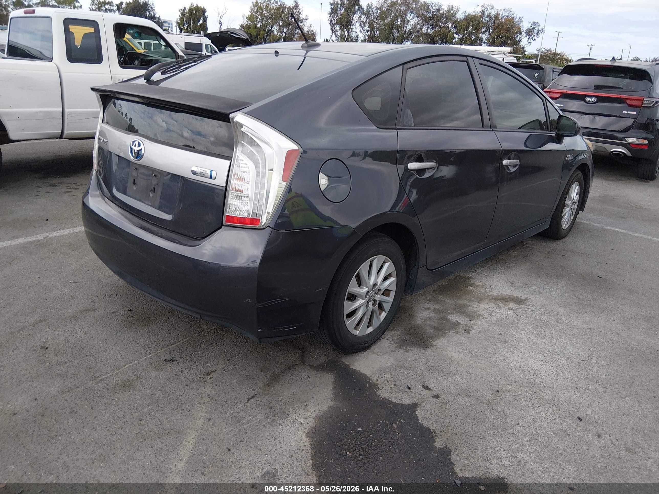 2012 Toyota Prius Plug-in   Black vin: JTDKN3DP0C3010887