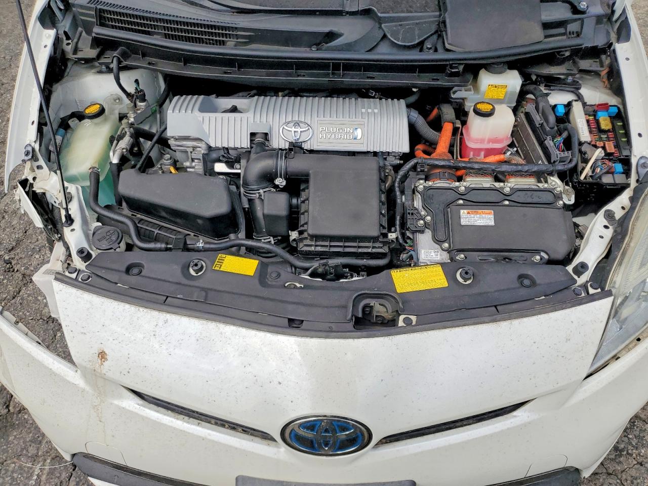 2013 Toyota Prius Plug-in Hybrid Advanced White vin: JTDKN3DP0D3041784