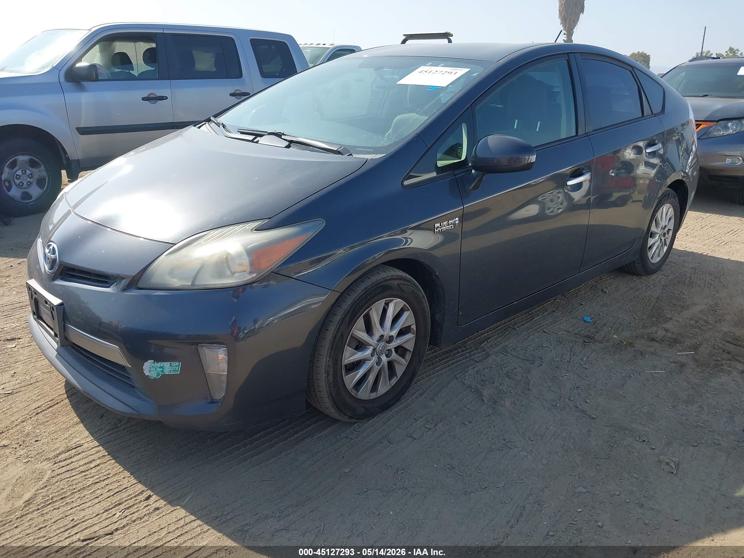 2013 Toyota Prius Plug-in   Gray vin: JTDKN3DP0D3045754