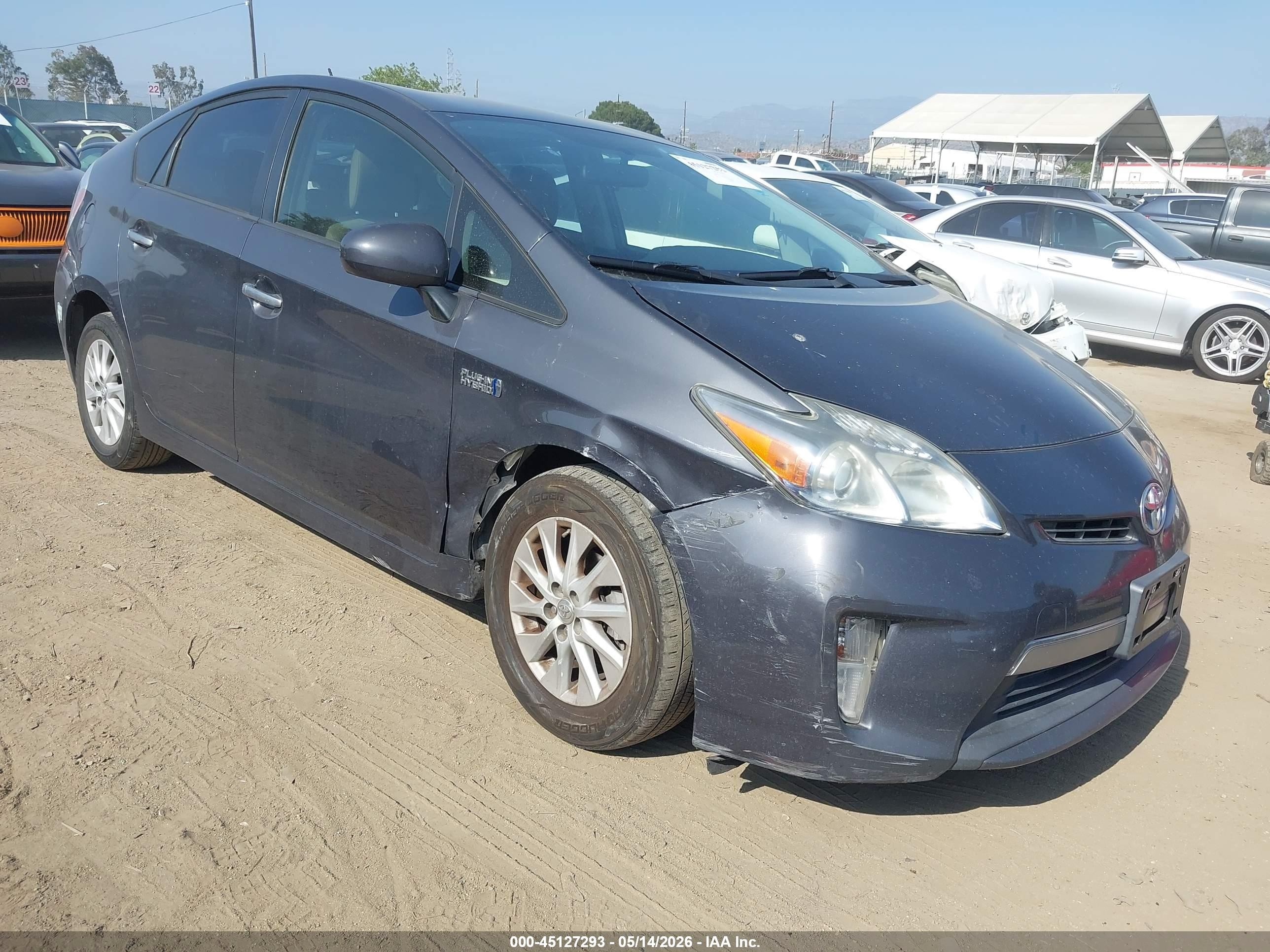 2013 Toyota Prius Plug-in   Gray vin: JTDKN3DP0D3045754