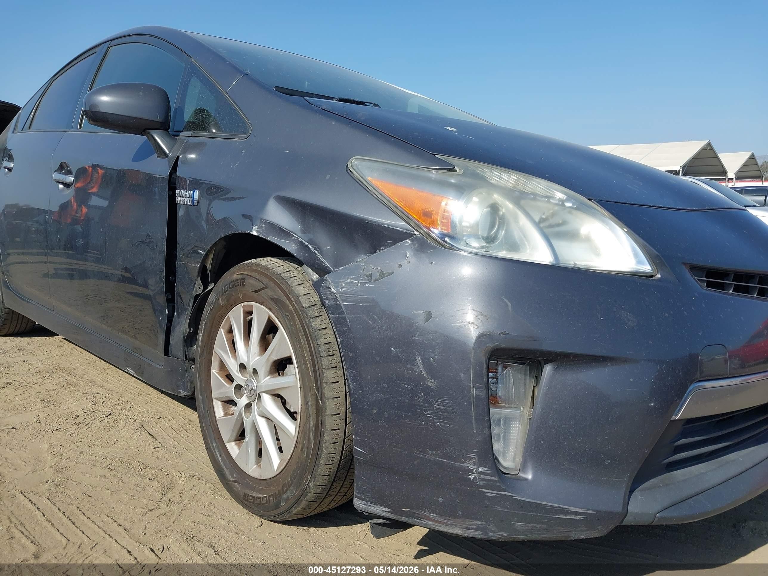 2013 Toyota Prius Plug-in   Gray vin: JTDKN3DP0D3045754