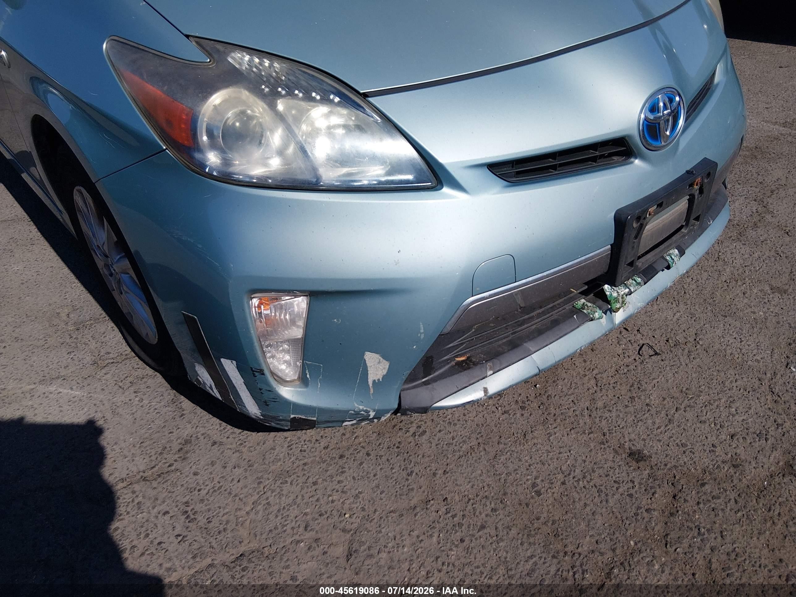 2012 Toyota Prius Plug-in   Light Blue vin: JTDKN3DP1C3011501