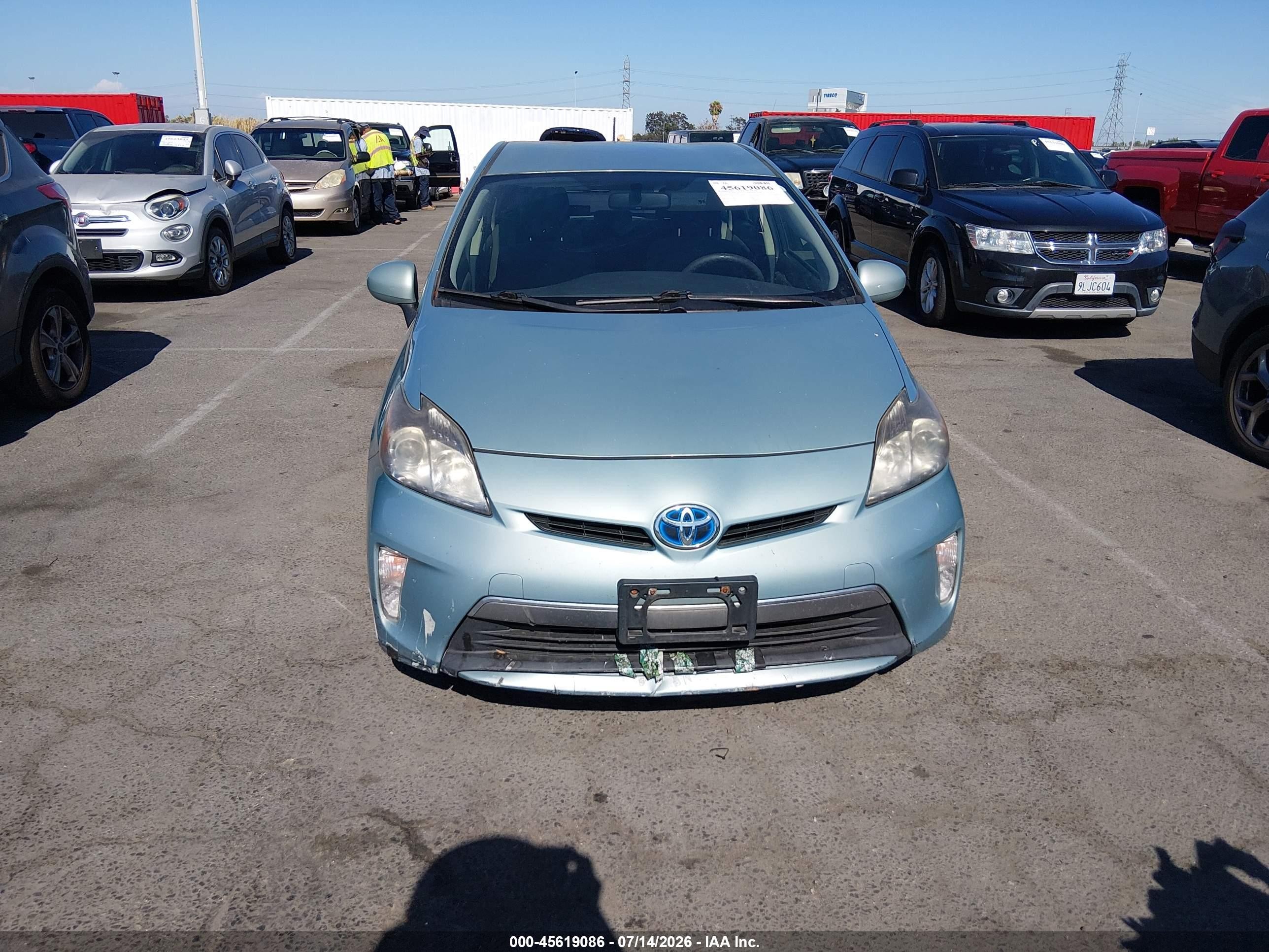 2012 Toyota Prius Plug-in   Light Blue vin: JTDKN3DP1C3011501