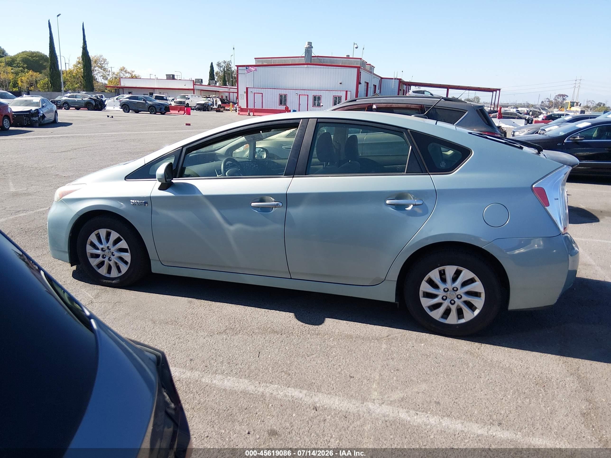 2012 Toyota Prius Plug-in   Light Blue vin: JTDKN3DP1C3011501