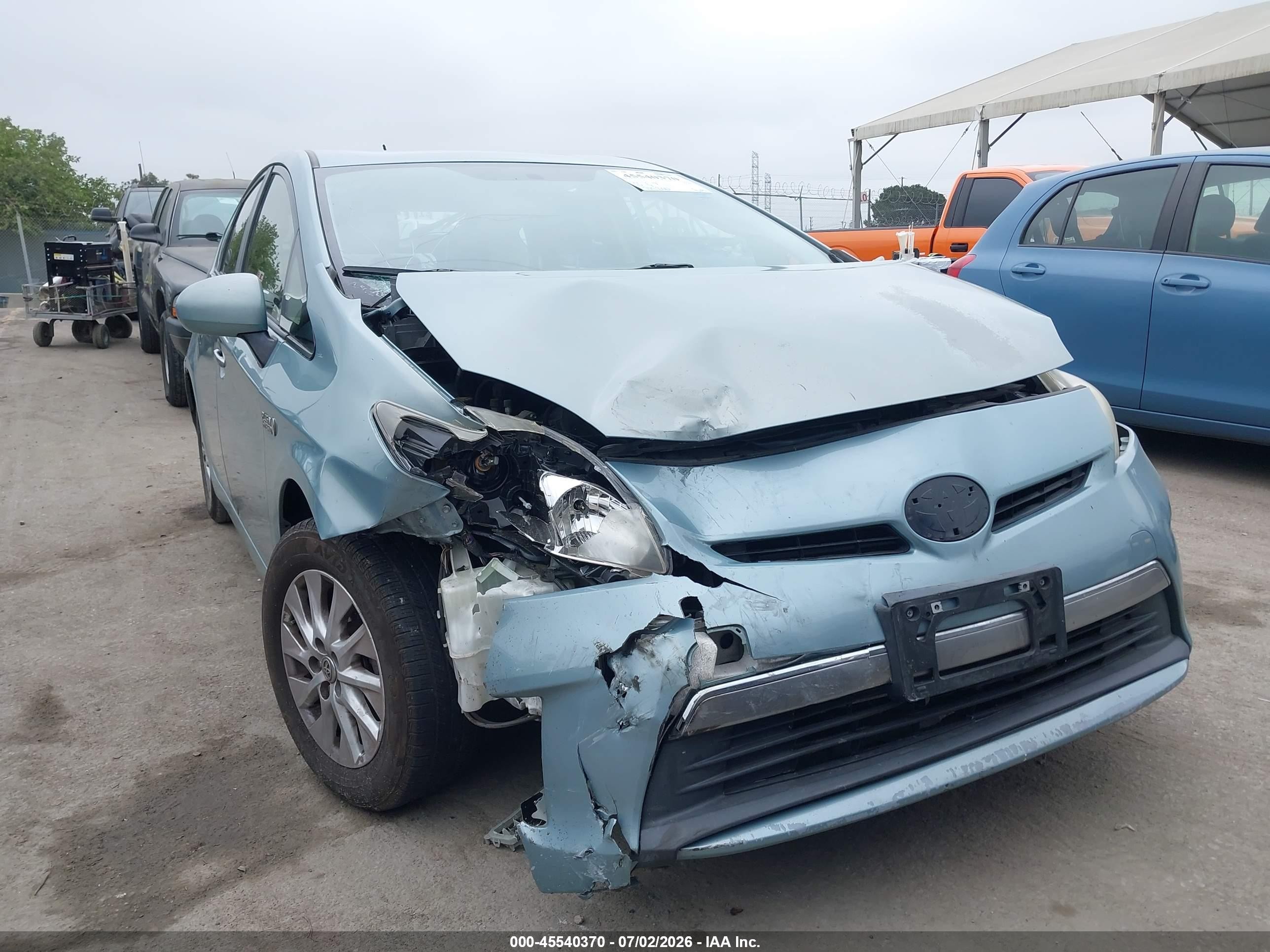 2012 Toyota Prius Plug-in   Light Blue vin: JTDKN3DP1C3014785