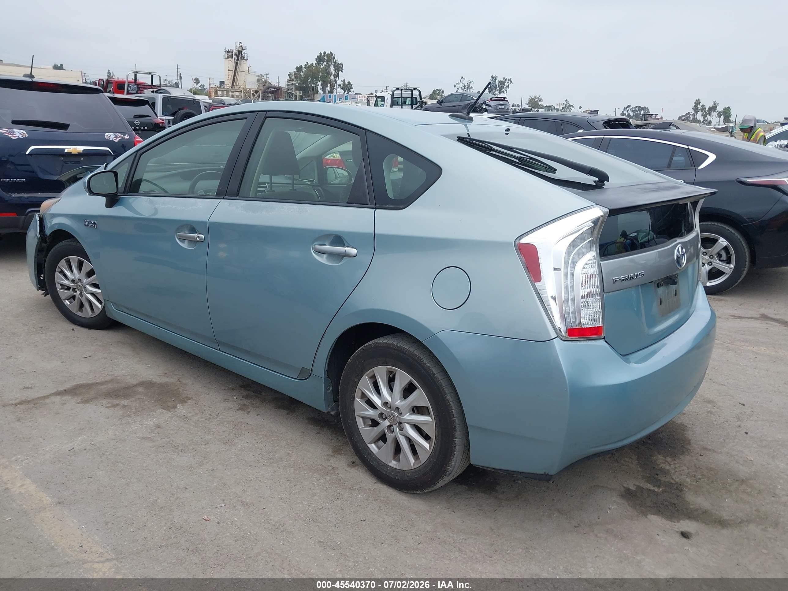 2012 Toyota Prius Plug-in   Light Blue vin: JTDKN3DP1C3014785