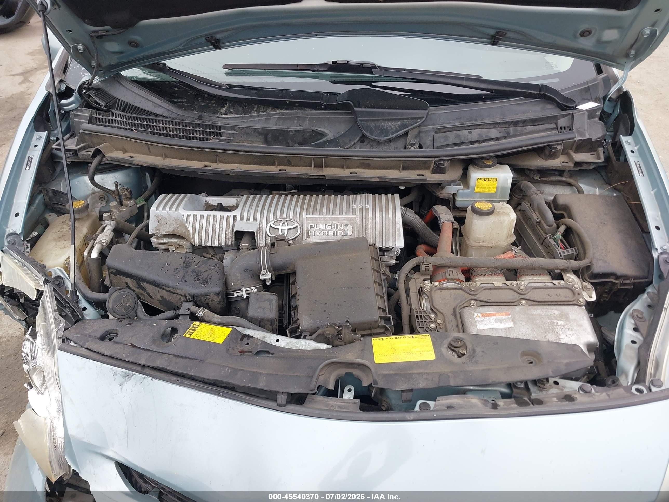 2012 Toyota Prius Plug-in   Light Blue vin: JTDKN3DP1C3014785