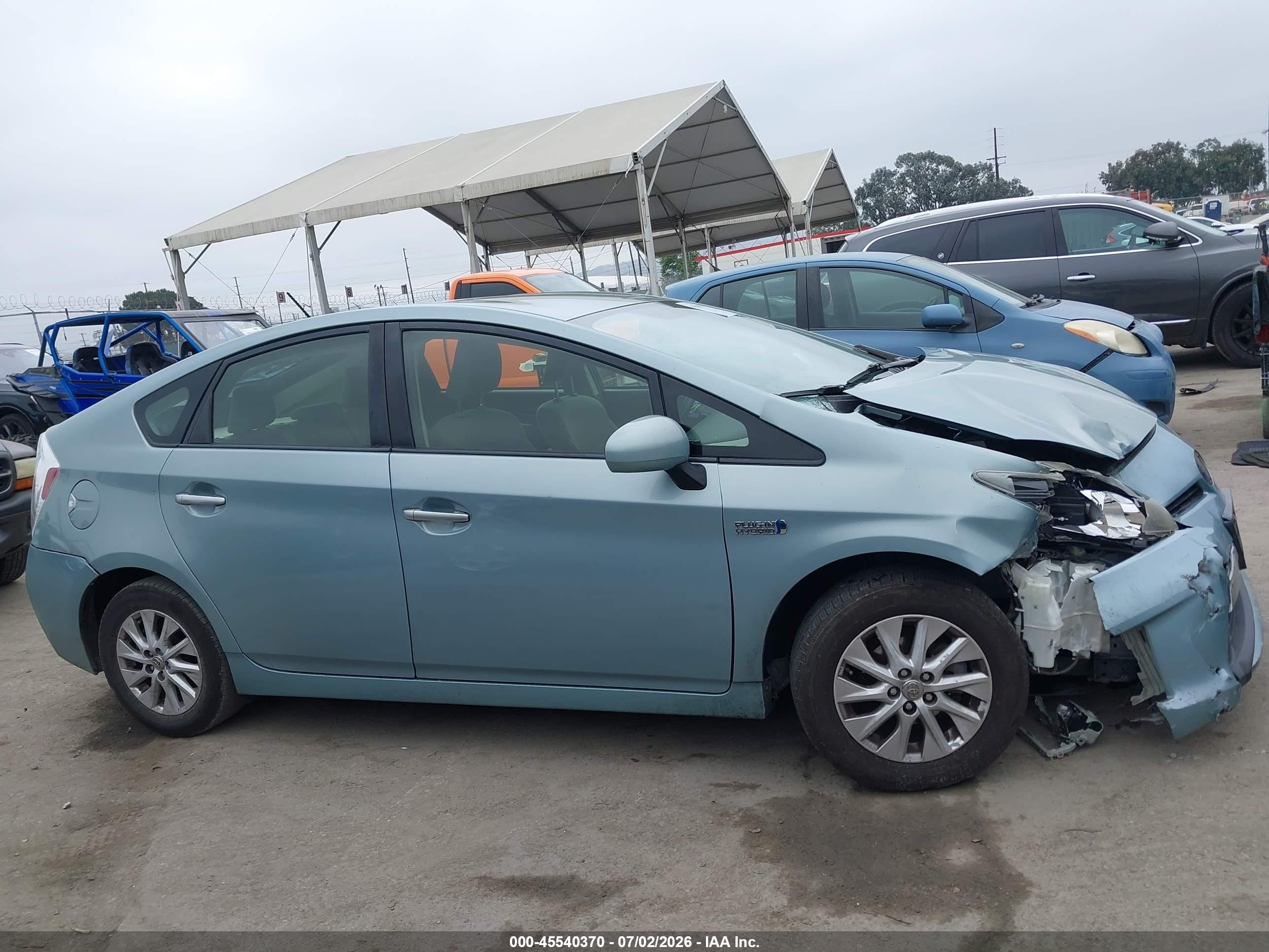 2012 Toyota Prius Plug-in   Light Blue vin: JTDKN3DP1C3014785
