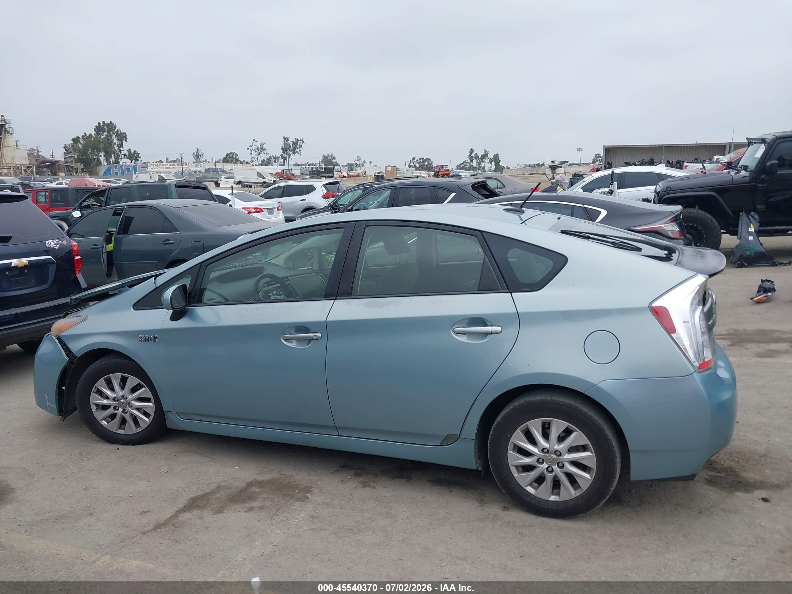 2012 Toyota Prius Plug-in   Light Blue vin: JTDKN3DP1C3014785