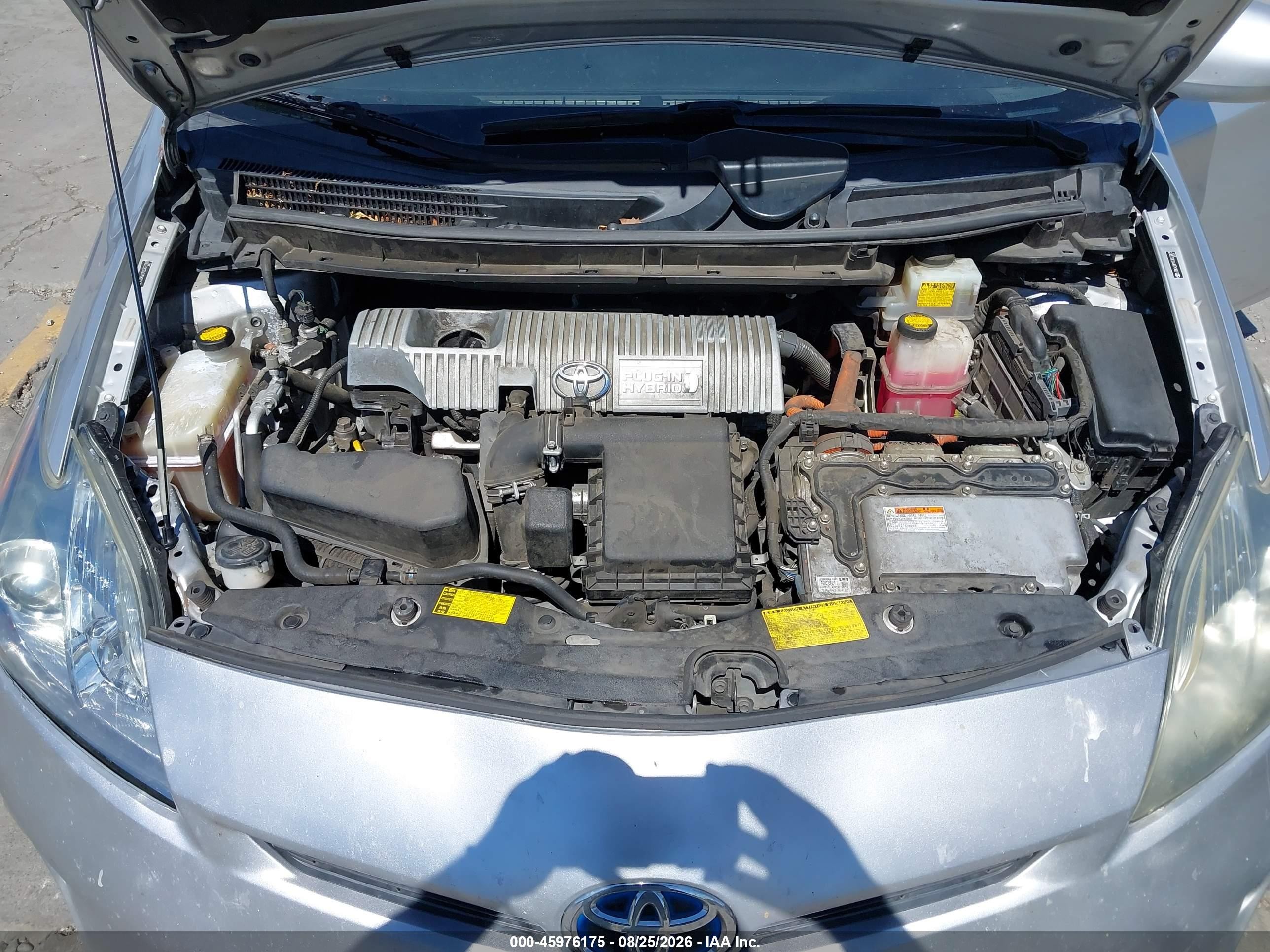 2012 Toyota Prius Plug-in   Silver vin: JTDKN3DP1C3023003