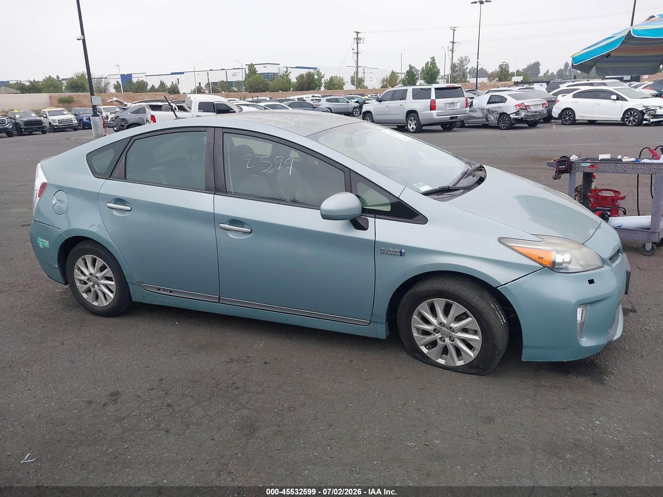 2013 Toyota Prius Plug-in Advanced Teal vin: JTDKN3DP1D3045939