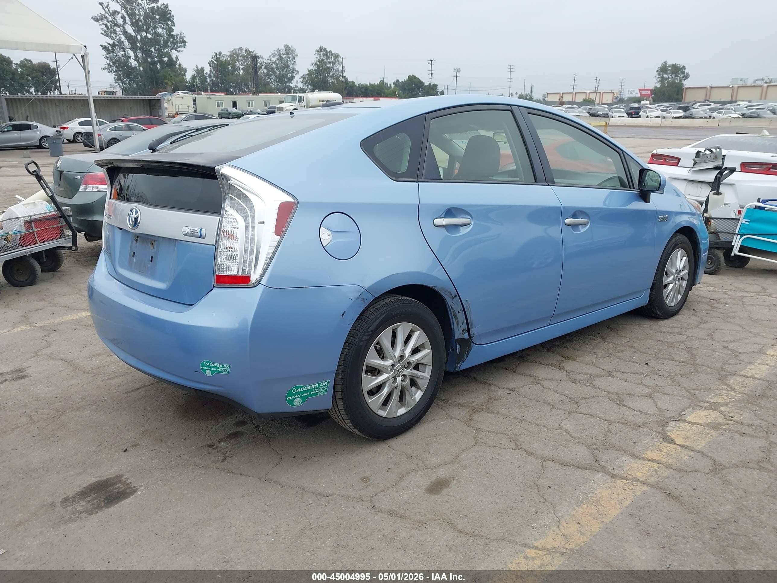 2014 Toyota Prius Plug-in Advanced Light Blue vin: JTDKN3DP1E3056408