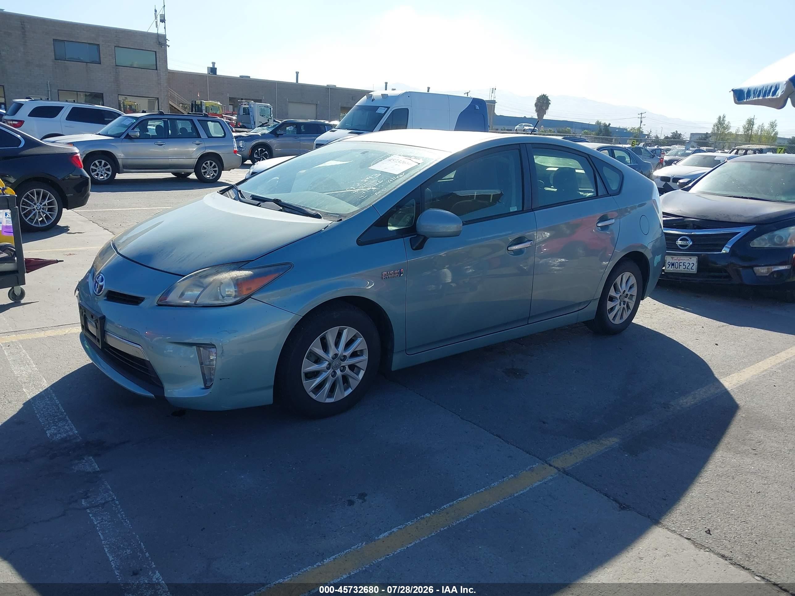 2015 Toyota Prius Plug-in Blue vin: JTDKN3DP1F3068477