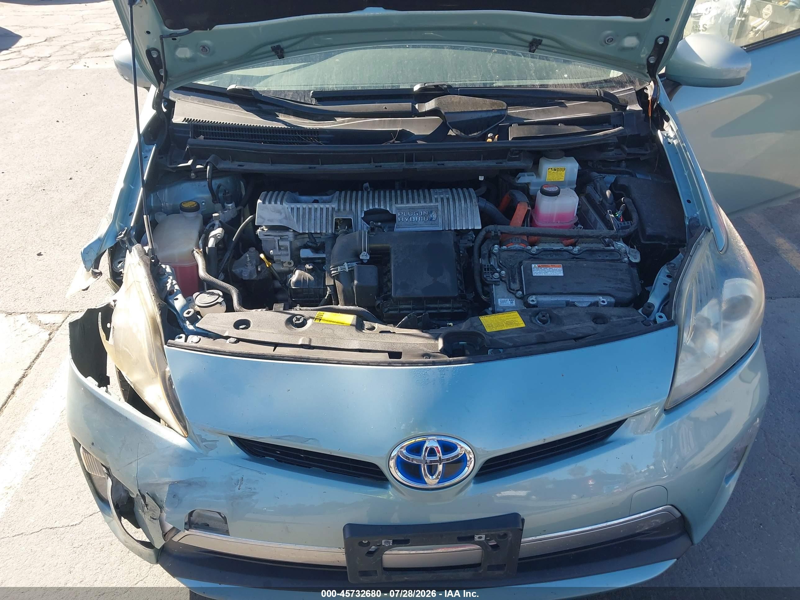 2015 Toyota Prius Plug-in Blue vin: JTDKN3DP1F3068477