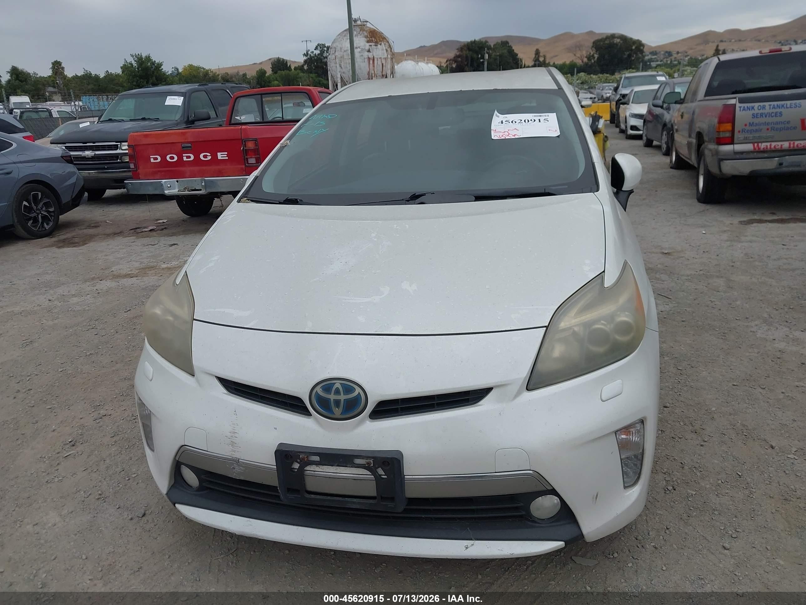 2012 Toyota Prius Plug-in Advanced White vin: JTDKN3DP2C3019672