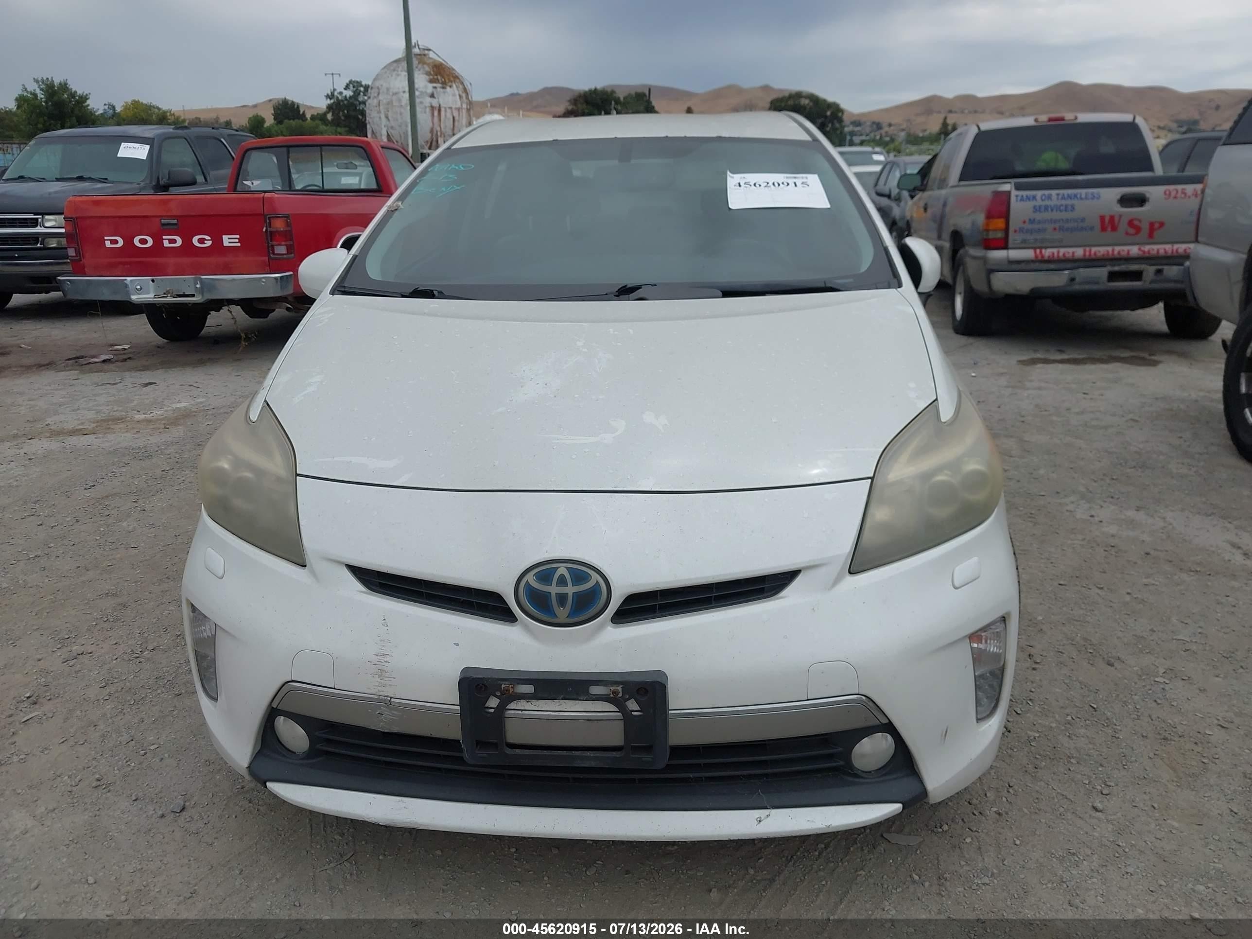 2012 Toyota Prius Plug-in Advanced White vin: JTDKN3DP2C3019672