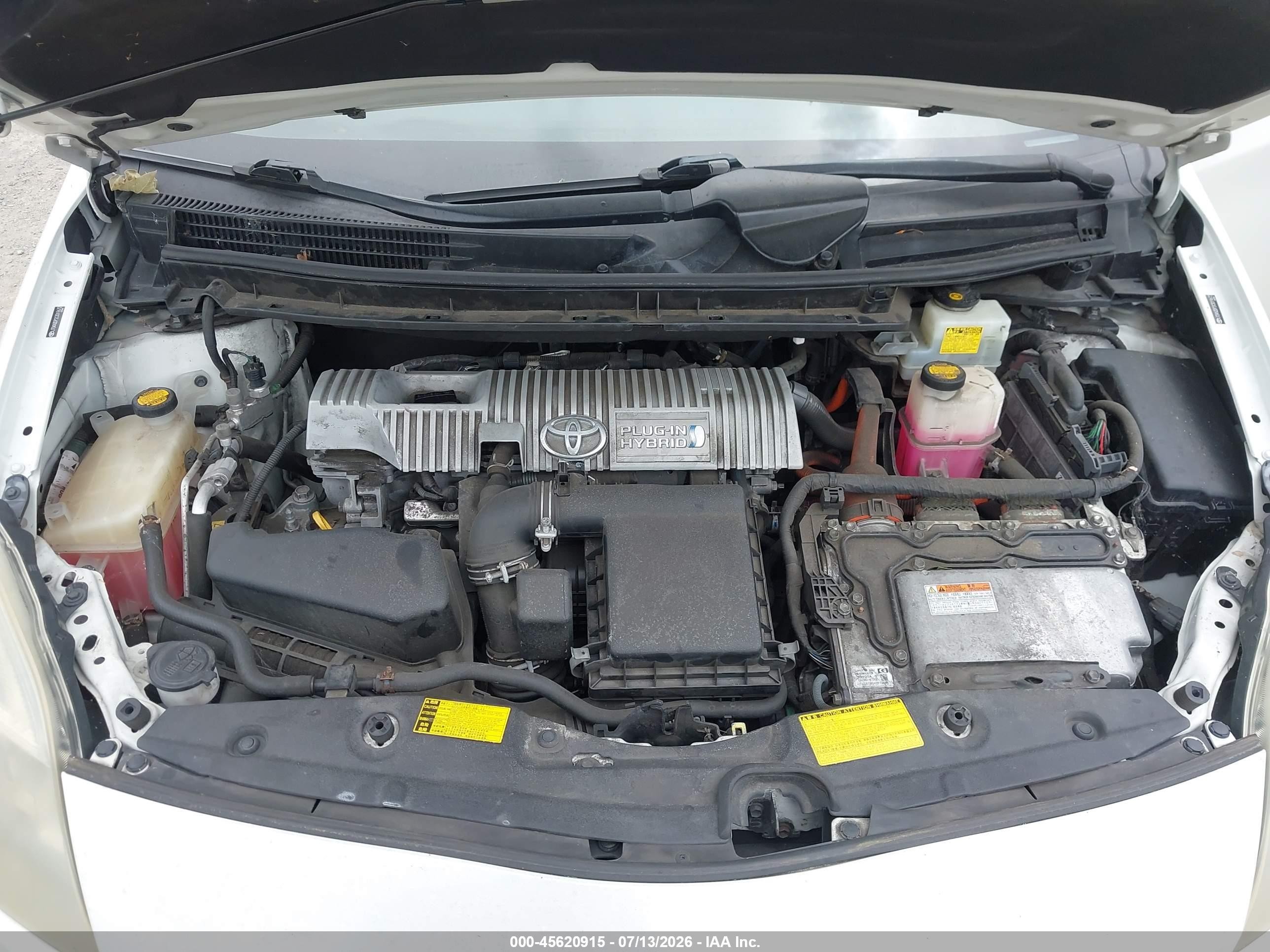 2012 Toyota Prius Plug-in Advanced White vin: JTDKN3DP2C3019672