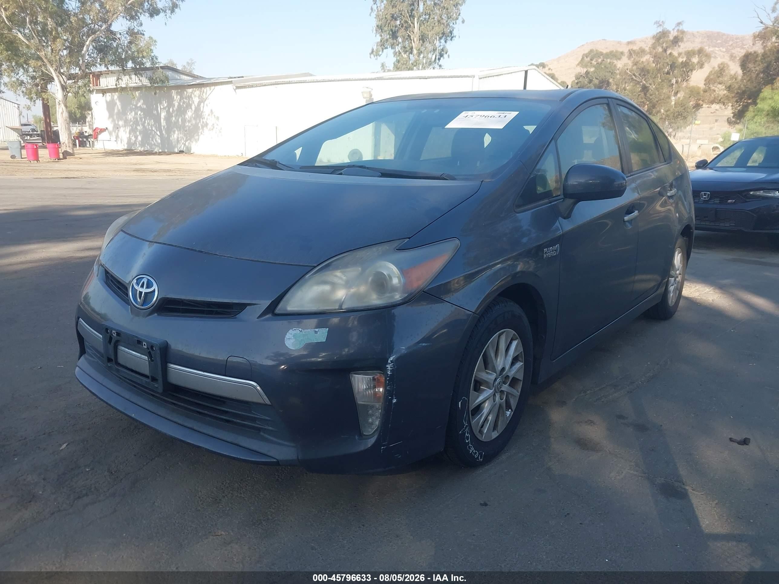 2012 Toyota Prius Plug-in   Gray vin: JTDKN3DP2C3020692