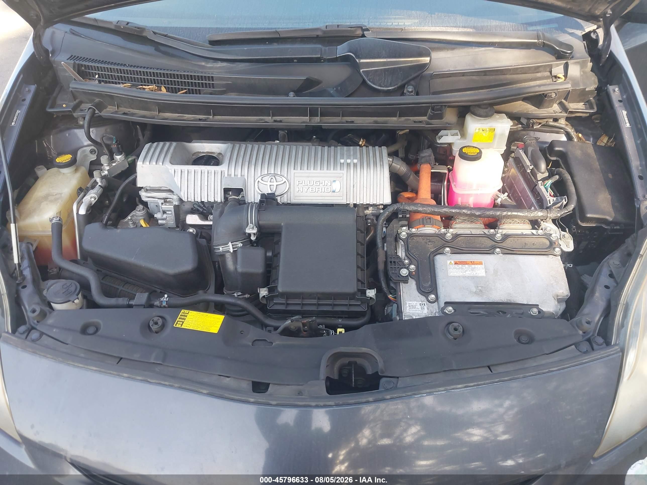 2012 Toyota Prius Plug-in   Gray vin: JTDKN3DP2C3020692