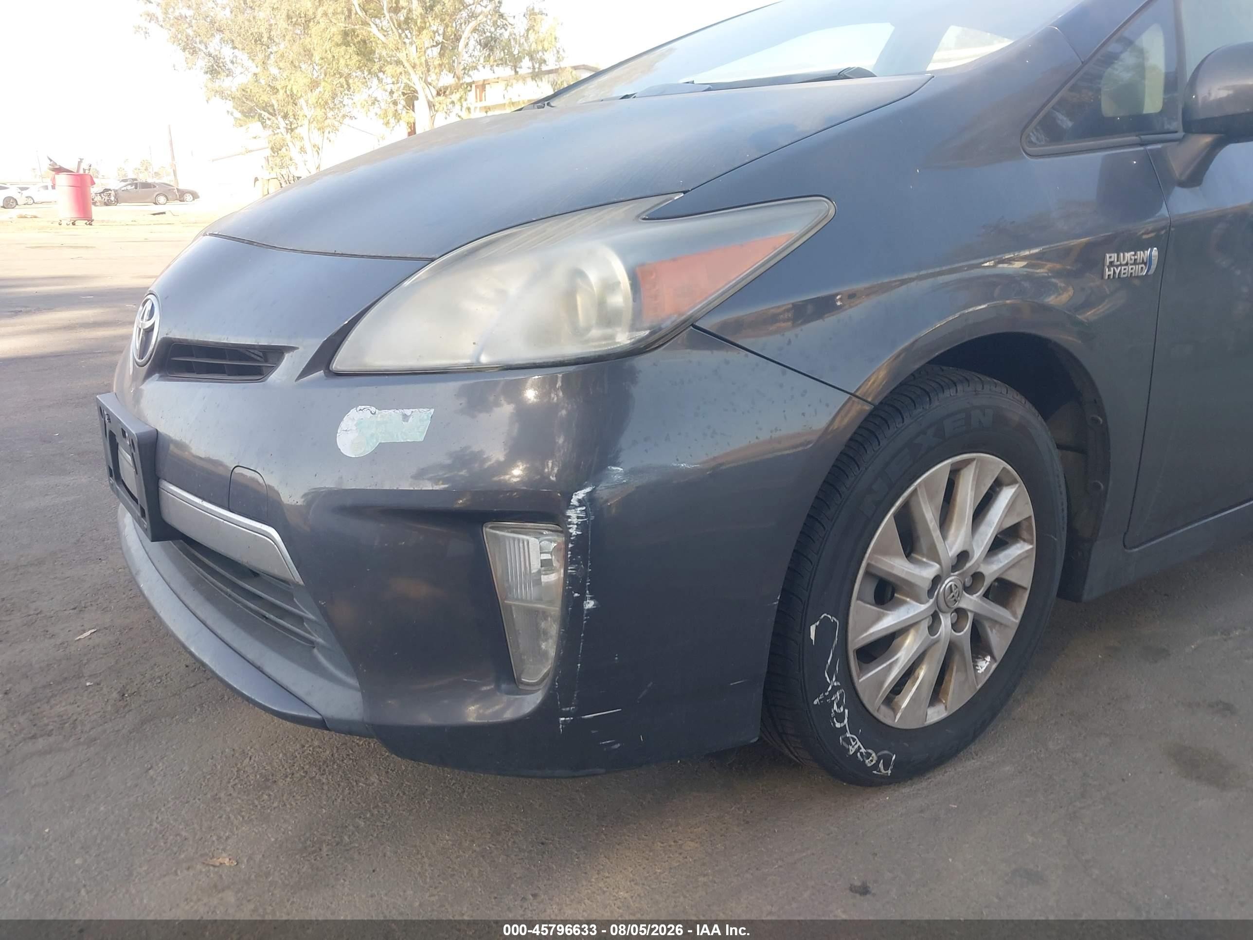 2012 Toyota Prius Plug-in   Gray vin: JTDKN3DP2C3020692