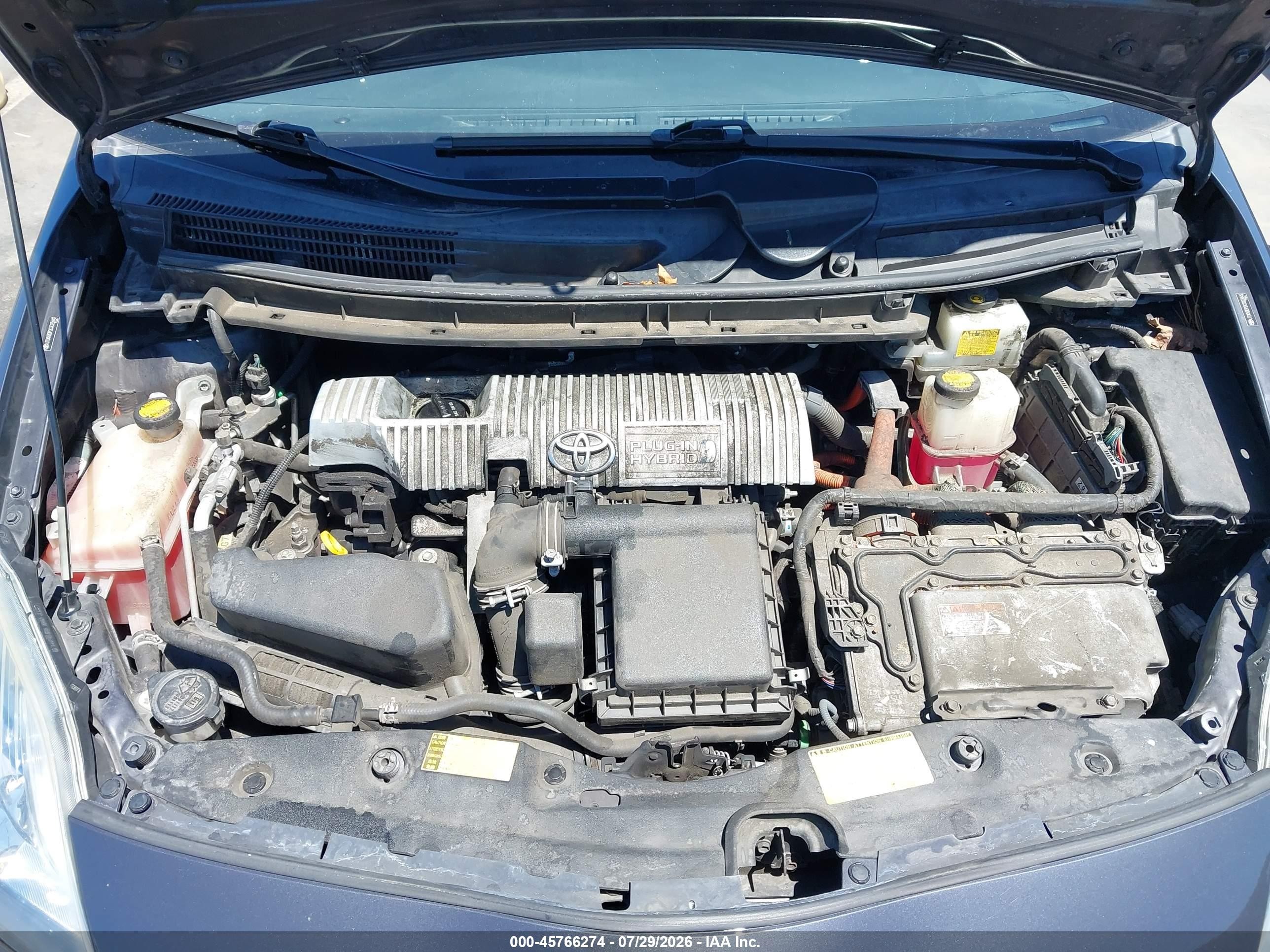 2012 Toyota Prius Plug-in   Gray vin: JTDKN3DP2C3023642