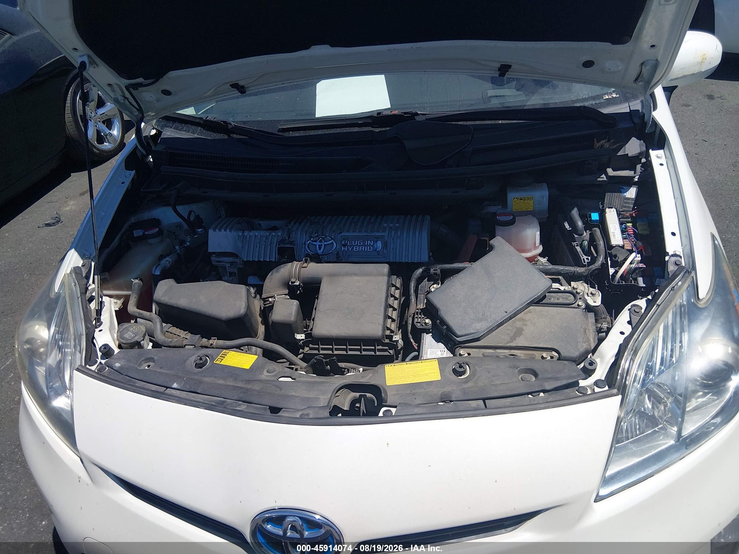 2014 Toyota Prius Plug-in Advanced Белый vin: JTDKN3DP2E3061133