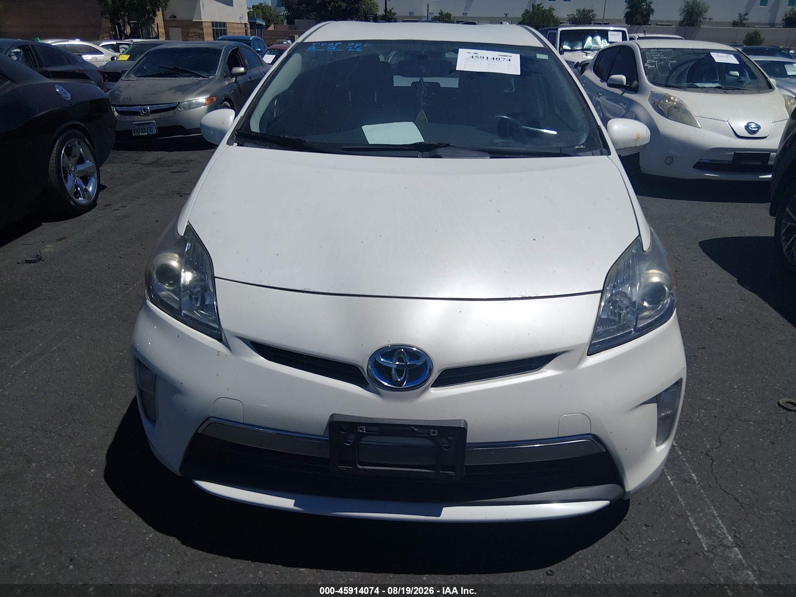 2014 Toyota Prius Plug-in Advanced Белый vin: JTDKN3DP2E3061133