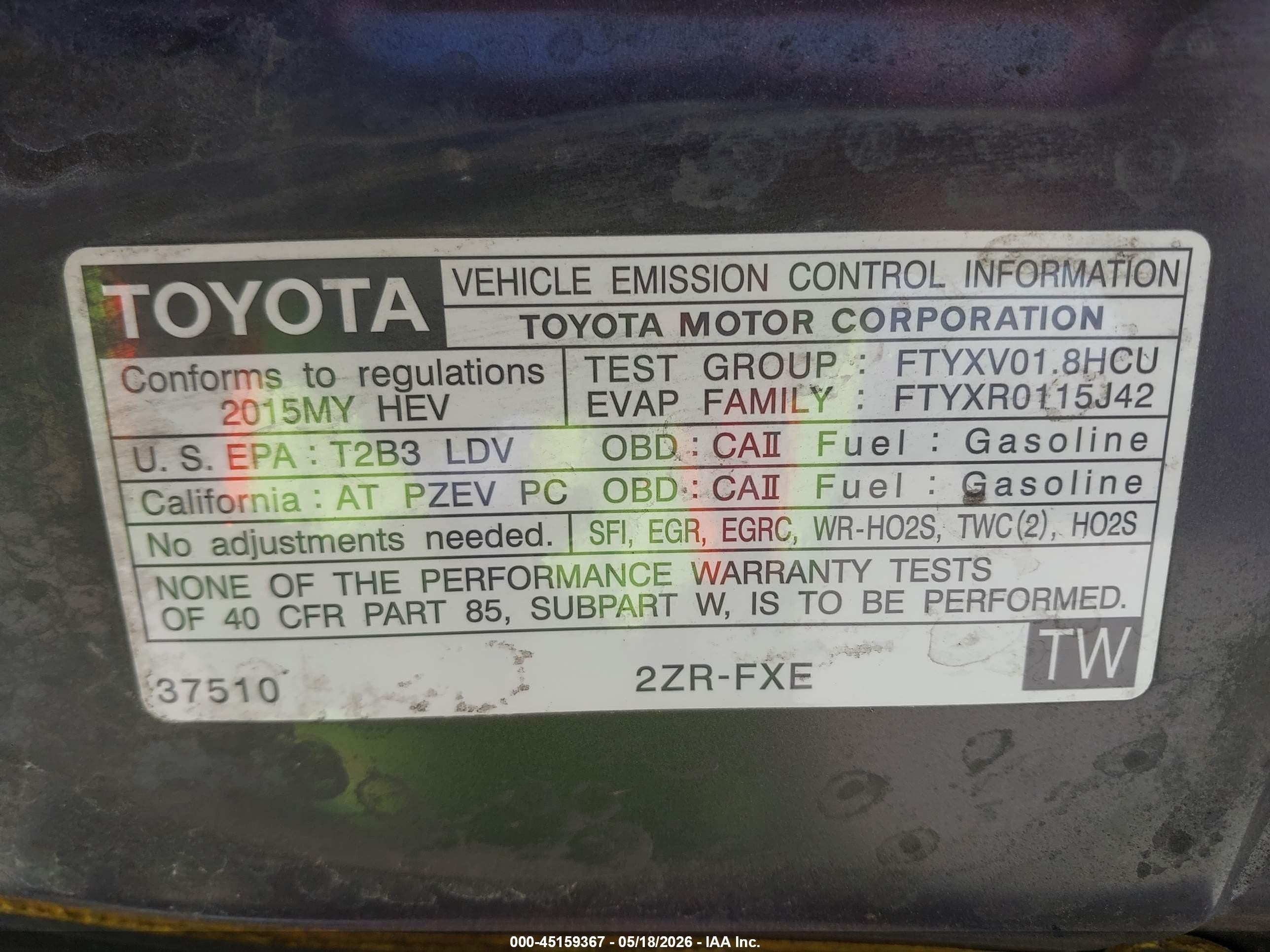2015 Toyota Prius Plug-in   Gray vin: JTDKN3DP2F3073879