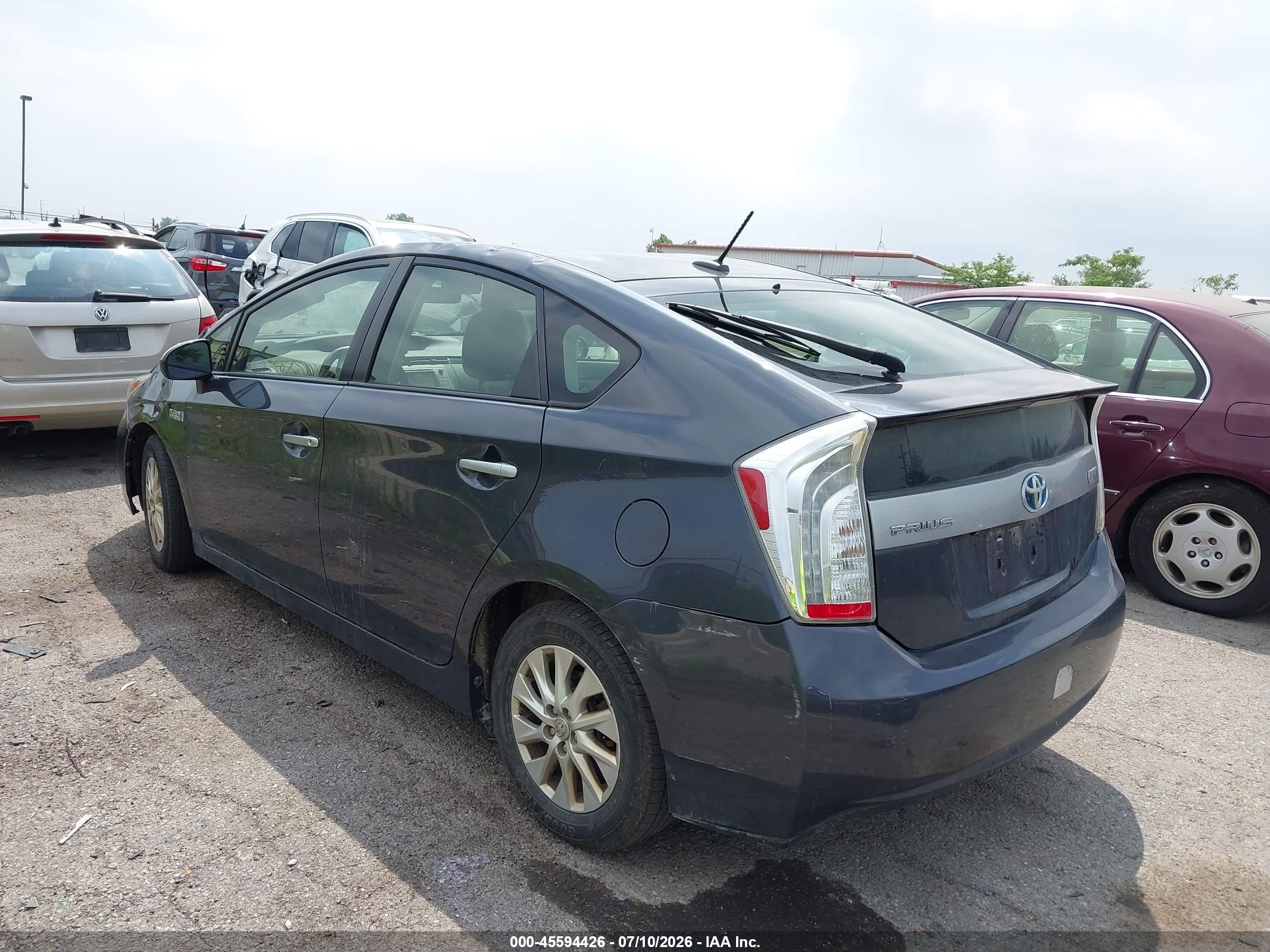 2012 Toyota Prius Plug-in   Gray vin: JTDKN3DP3C3023150