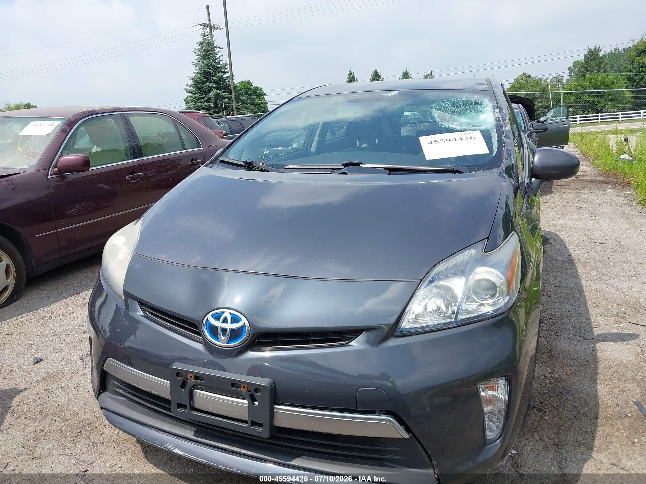 2012 Toyota Prius Plug-in   Gray vin: JTDKN3DP3C3023150