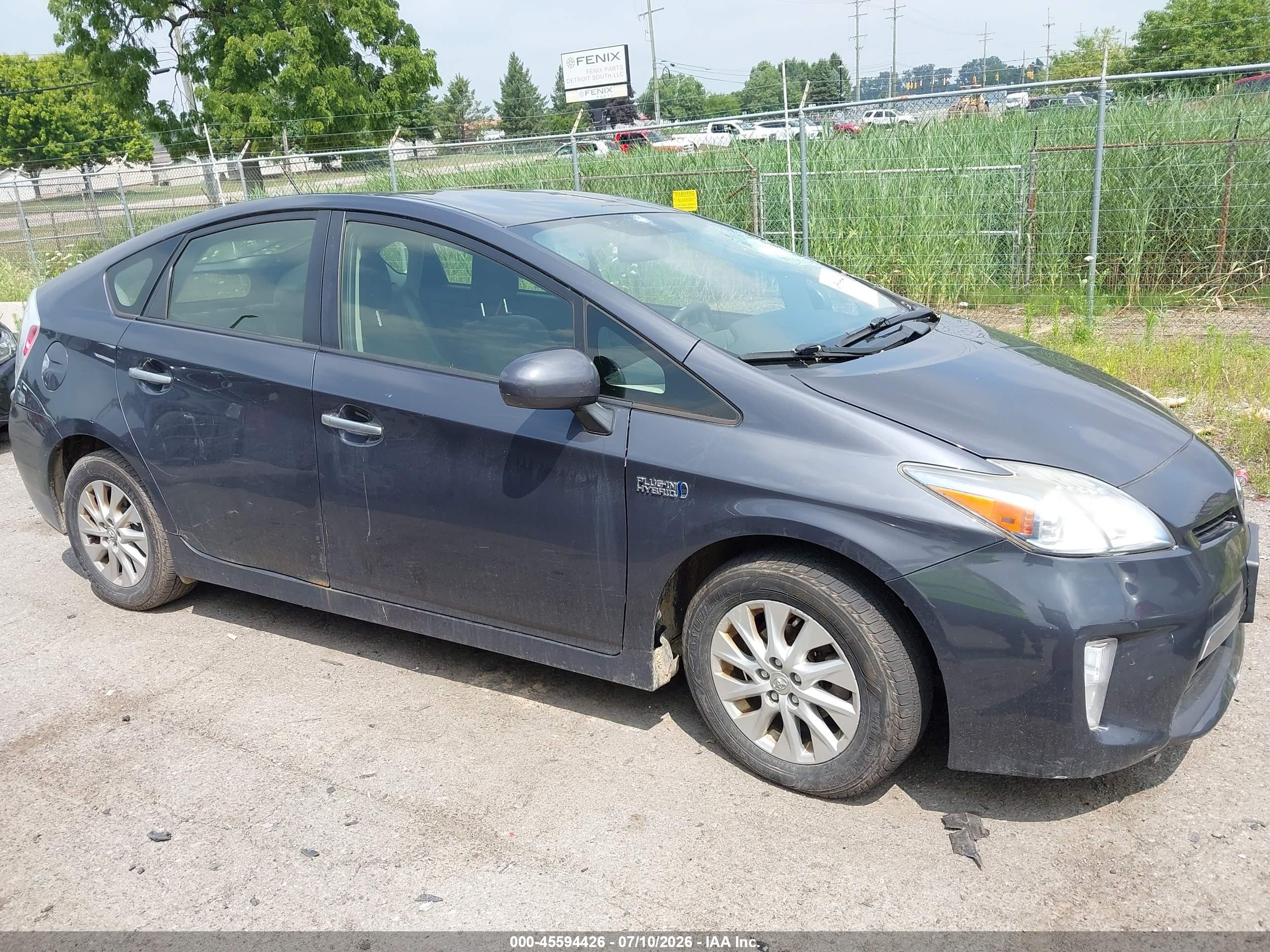 2012 Toyota Prius Plug-in   Gray vin: JTDKN3DP3C3023150