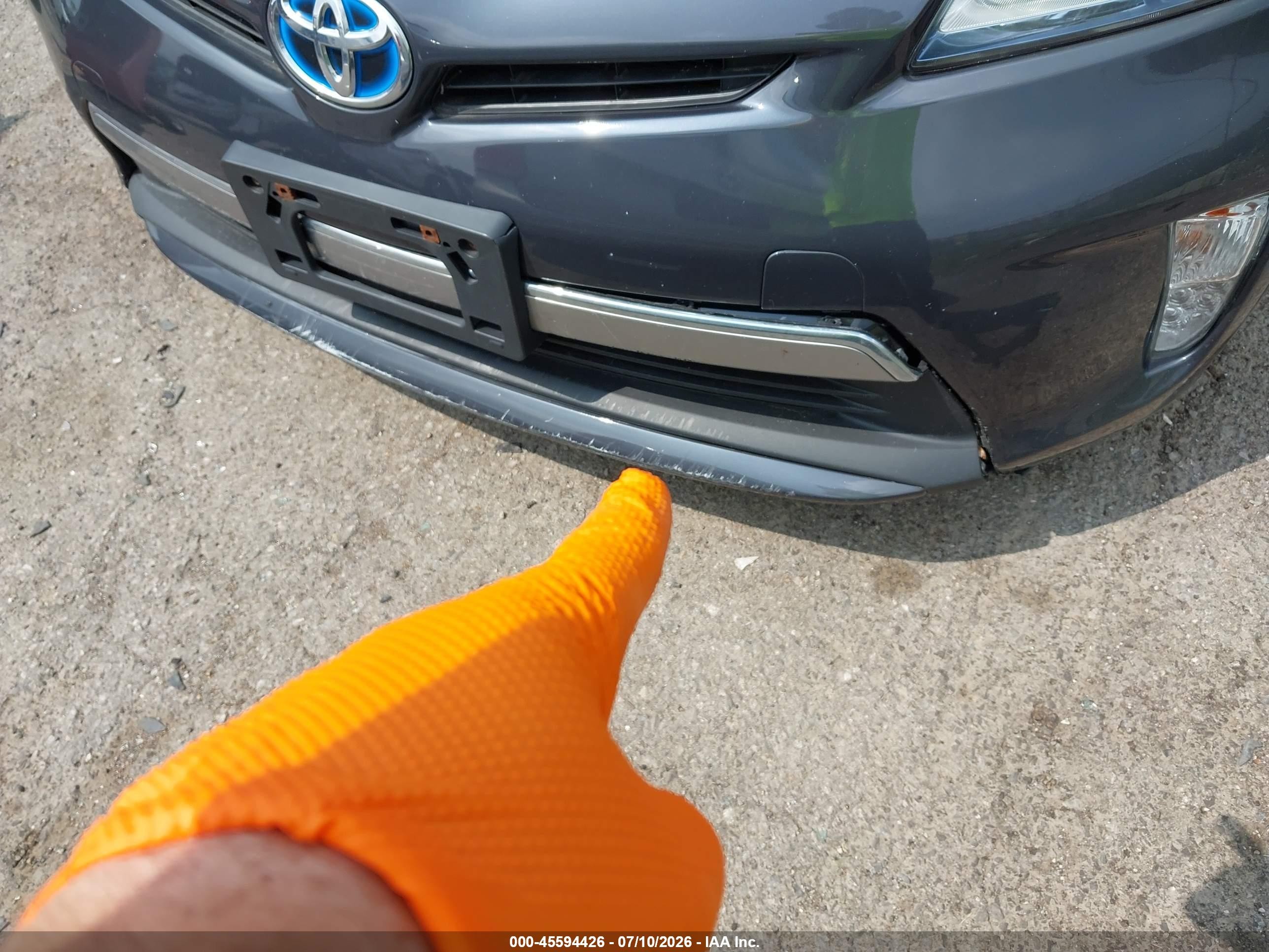 2012 Toyota Prius Plug-in   Gray vin: JTDKN3DP3C3023150