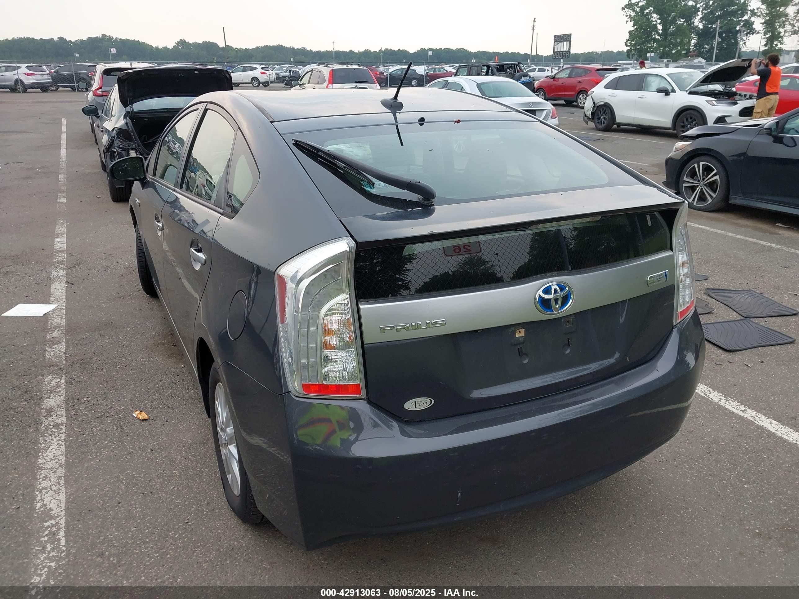 2012 Toyota Prius Plug-in   Gray vin: JTDKN3DP3C3024119