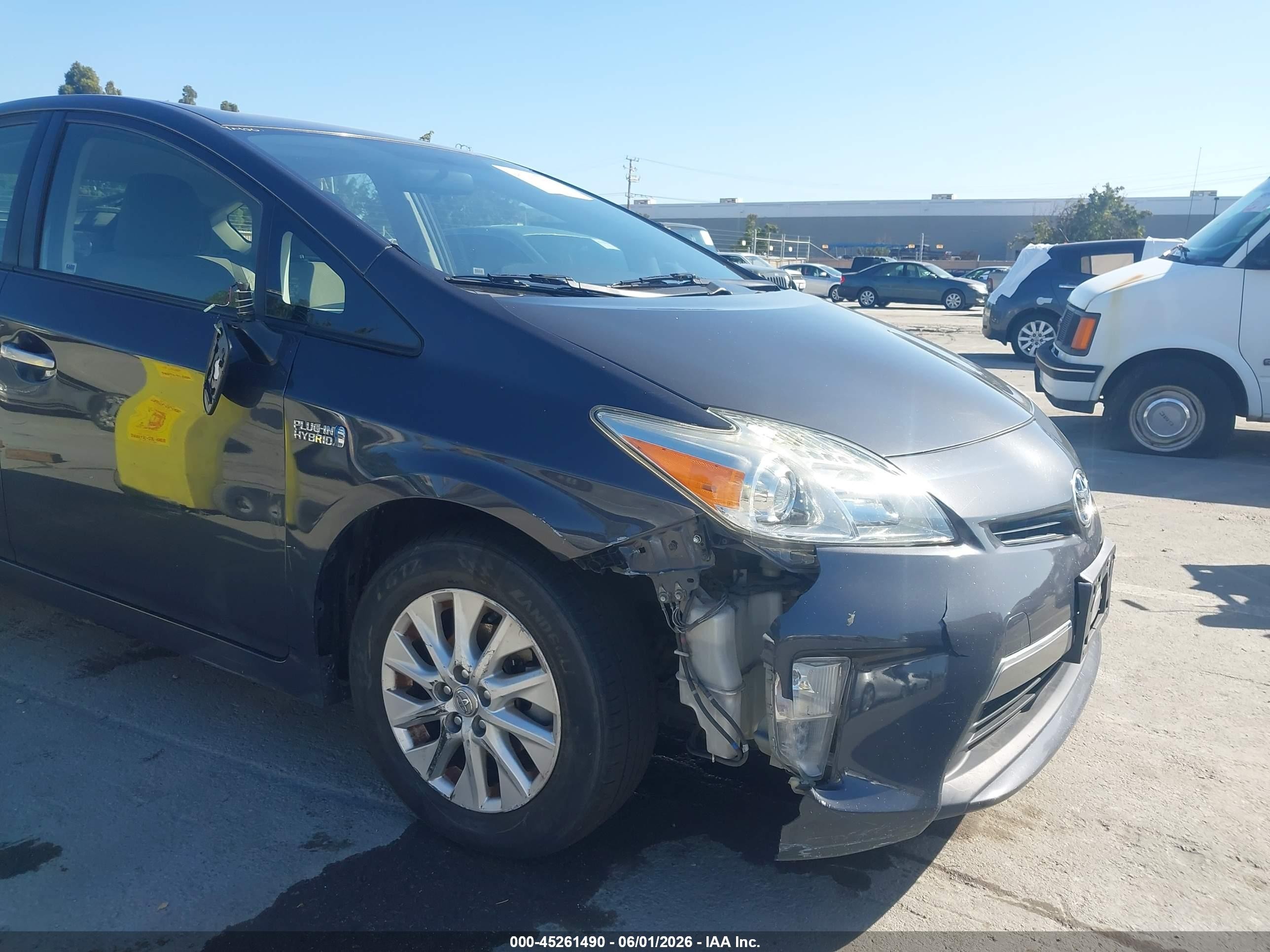 2012 Toyota Prius Plug-in Gray vin: JTDKN3DP3C3025030