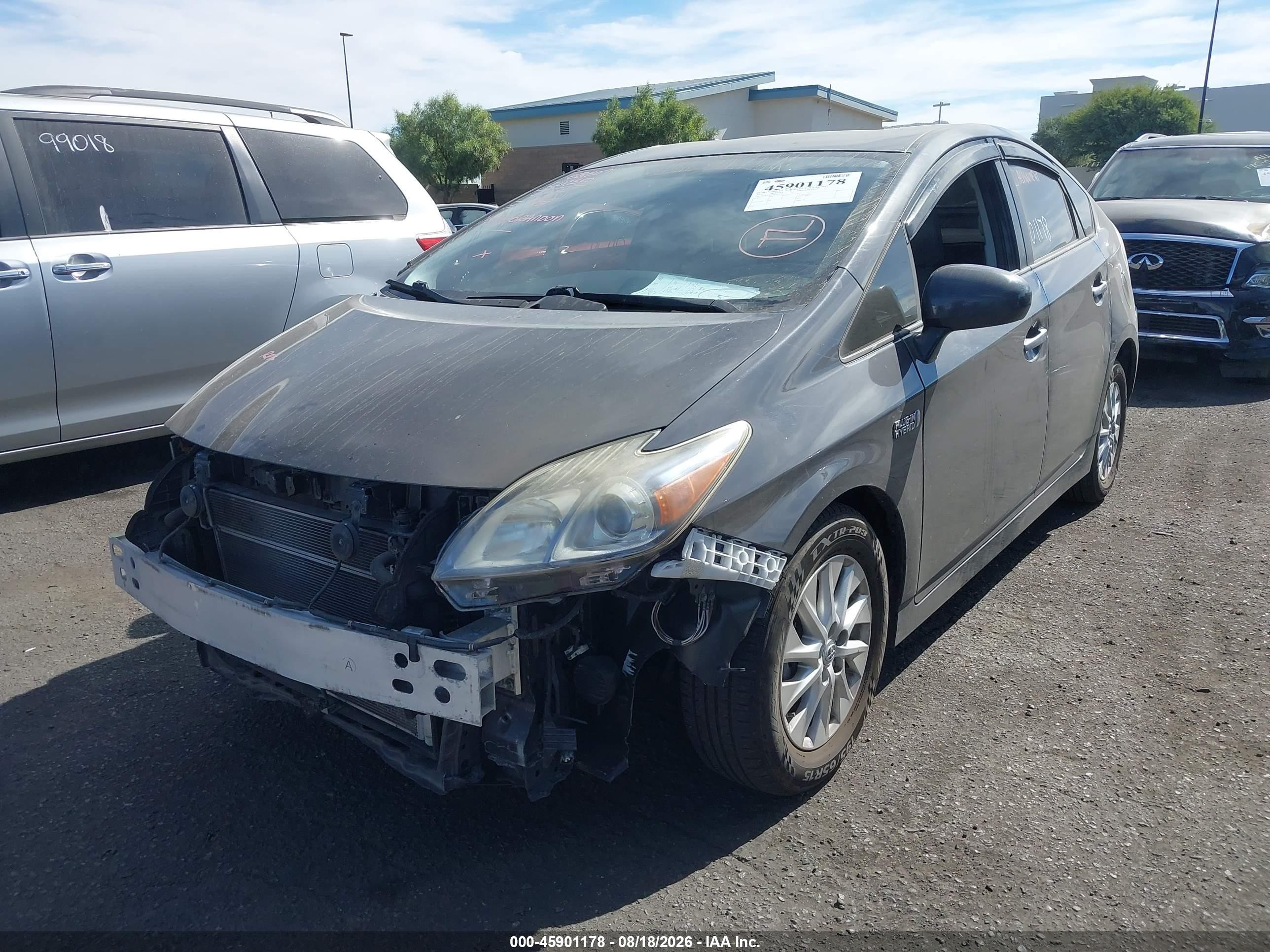2013 Toyota Prius Plug-in   Серый vin: JTDKN3DP3D3032786