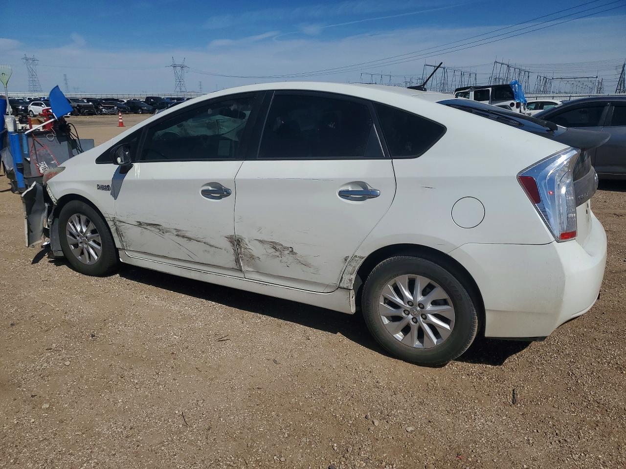 2013 Toyota Prius Plug-in Hybrid Base White vin: JTDKN3DP3D3036739