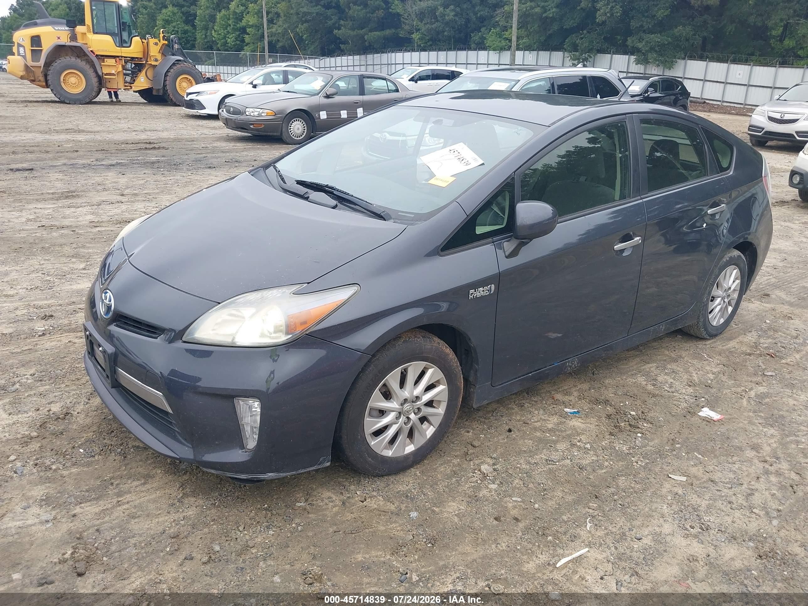 2012 Toyota Prius Plug-in Blue vin: JTDKN3DP4C3010066