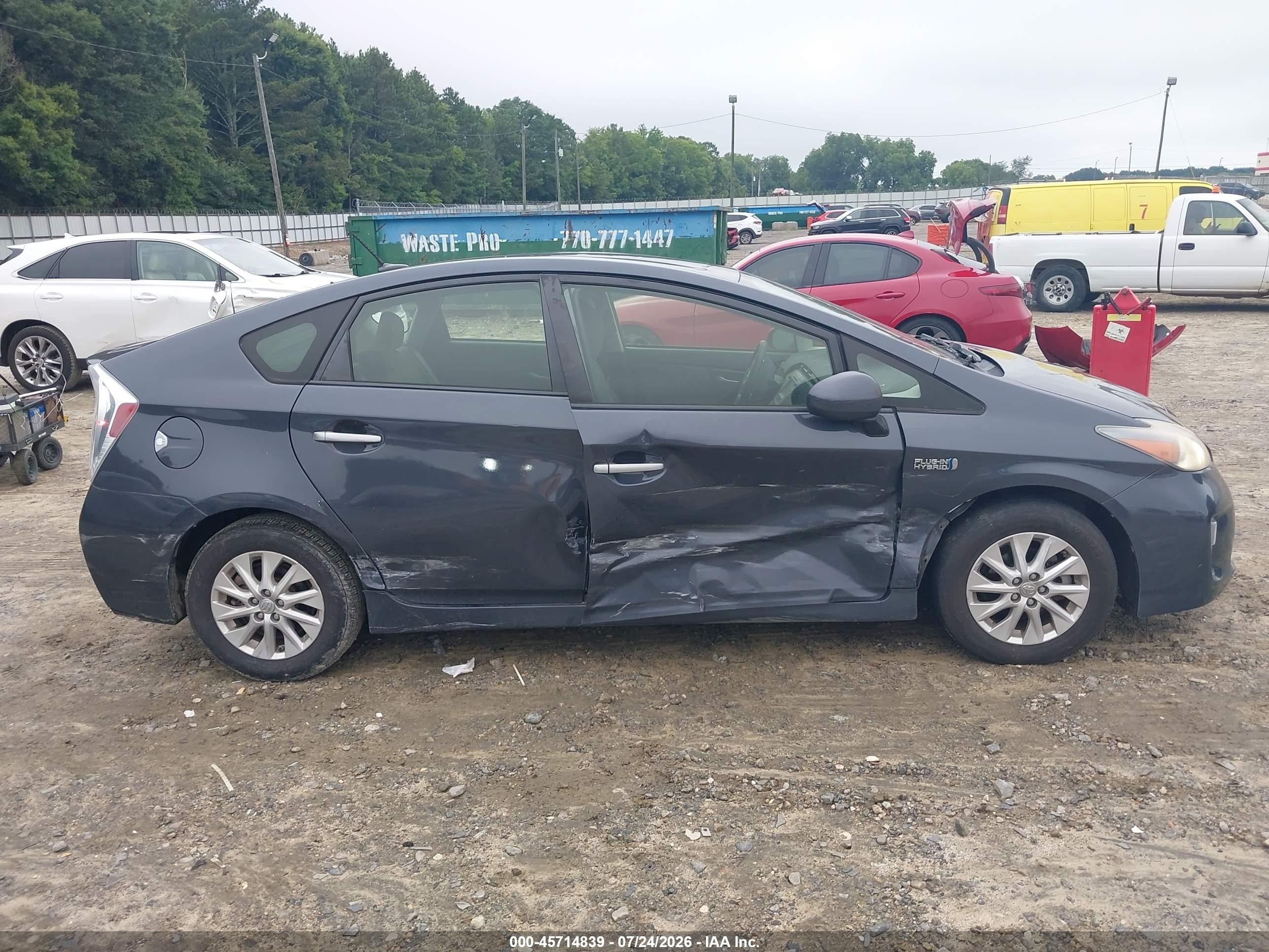 2012 Toyota Prius Plug-in Blue vin: JTDKN3DP4C3010066