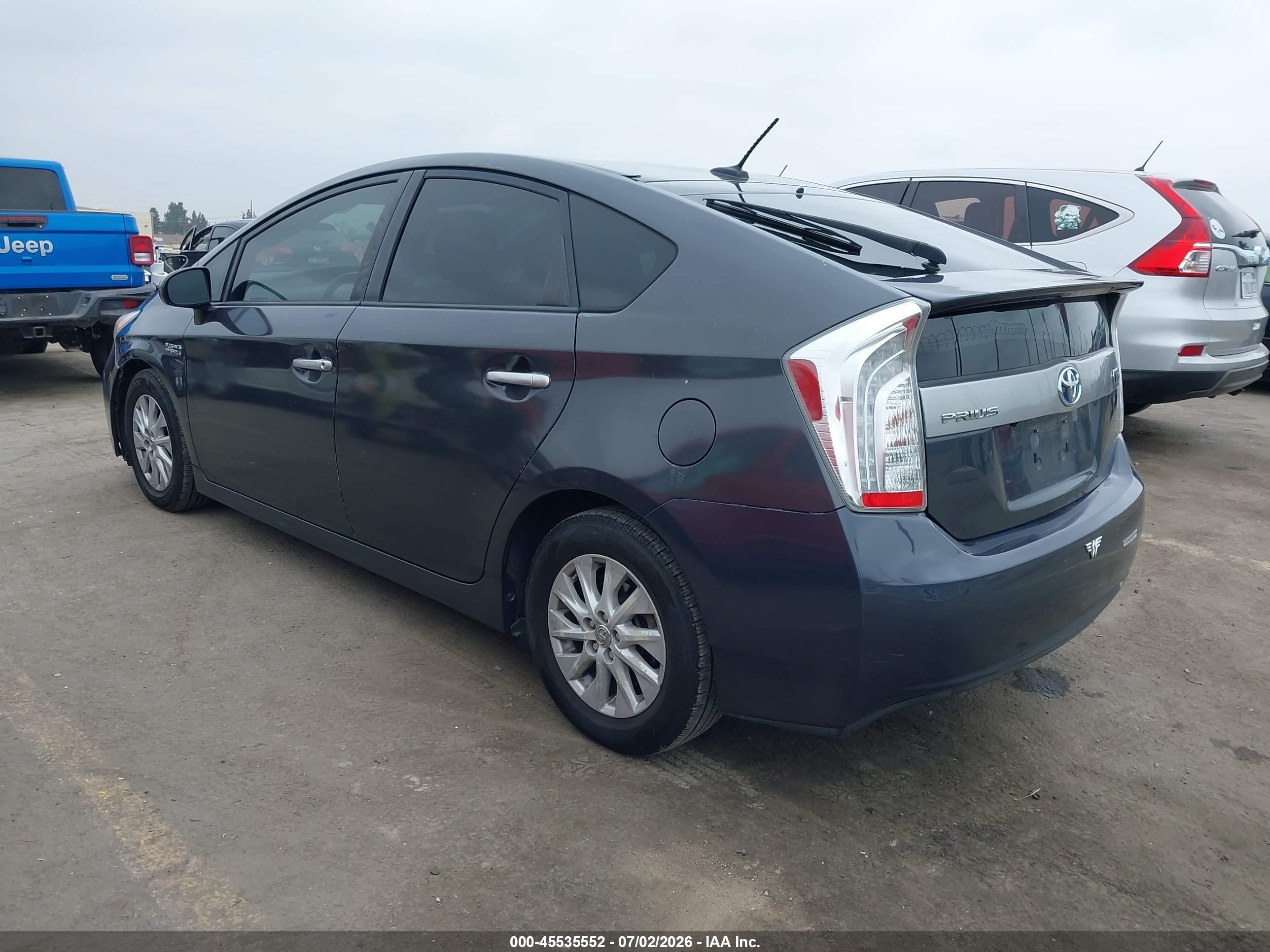 2012 Toyota Prius Plug-in   Gray vin: JTDKN3DP4C3014652