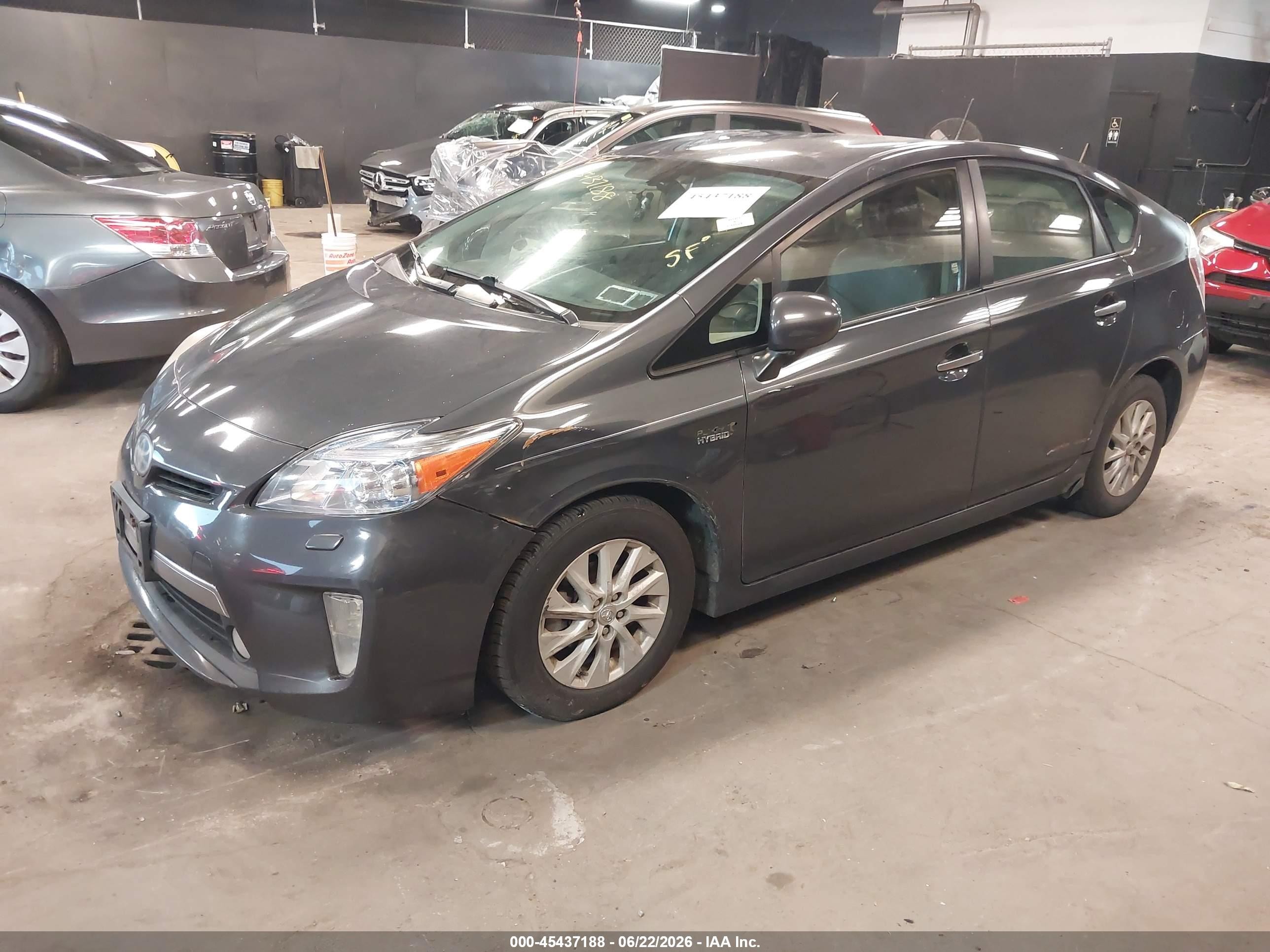 2012 Toyota Prius Plug-in Advanced Gray vin: JTDKN3DP4C3022699