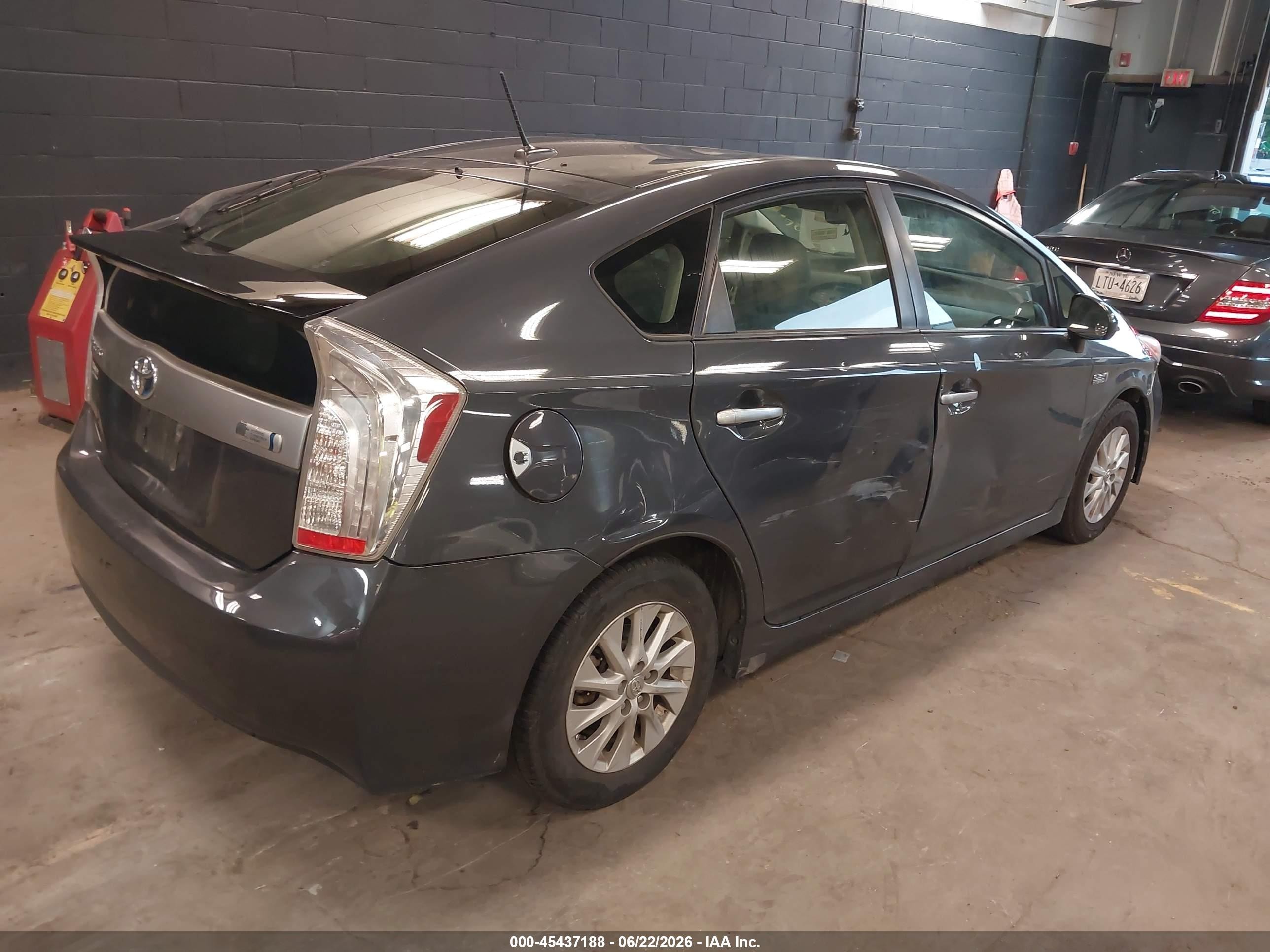 2012 Toyota Prius Plug-in Advanced Gray vin: JTDKN3DP4C3022699