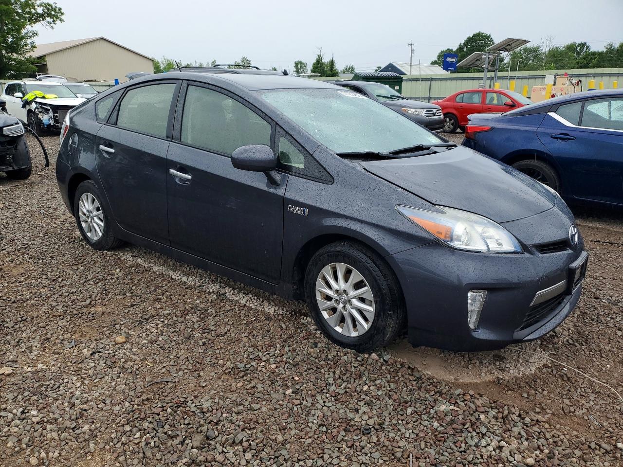 2013 Toyota Prius Plug-in Hybrid Base Gray vin: JTDKN3DP4D3034871