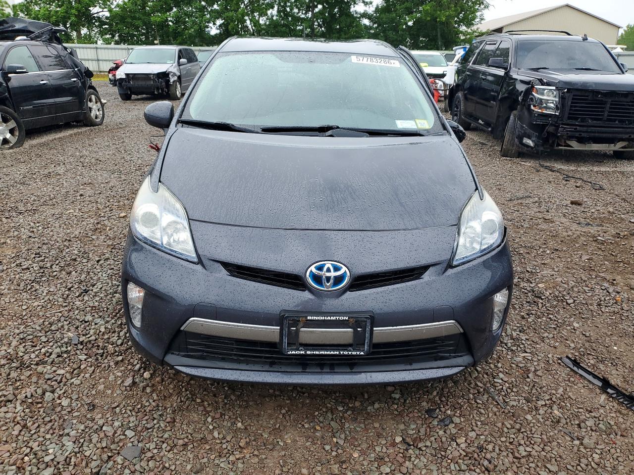 2013 Toyota Prius Plug-in Hybrid Base Gray vin: JTDKN3DP4D3034871