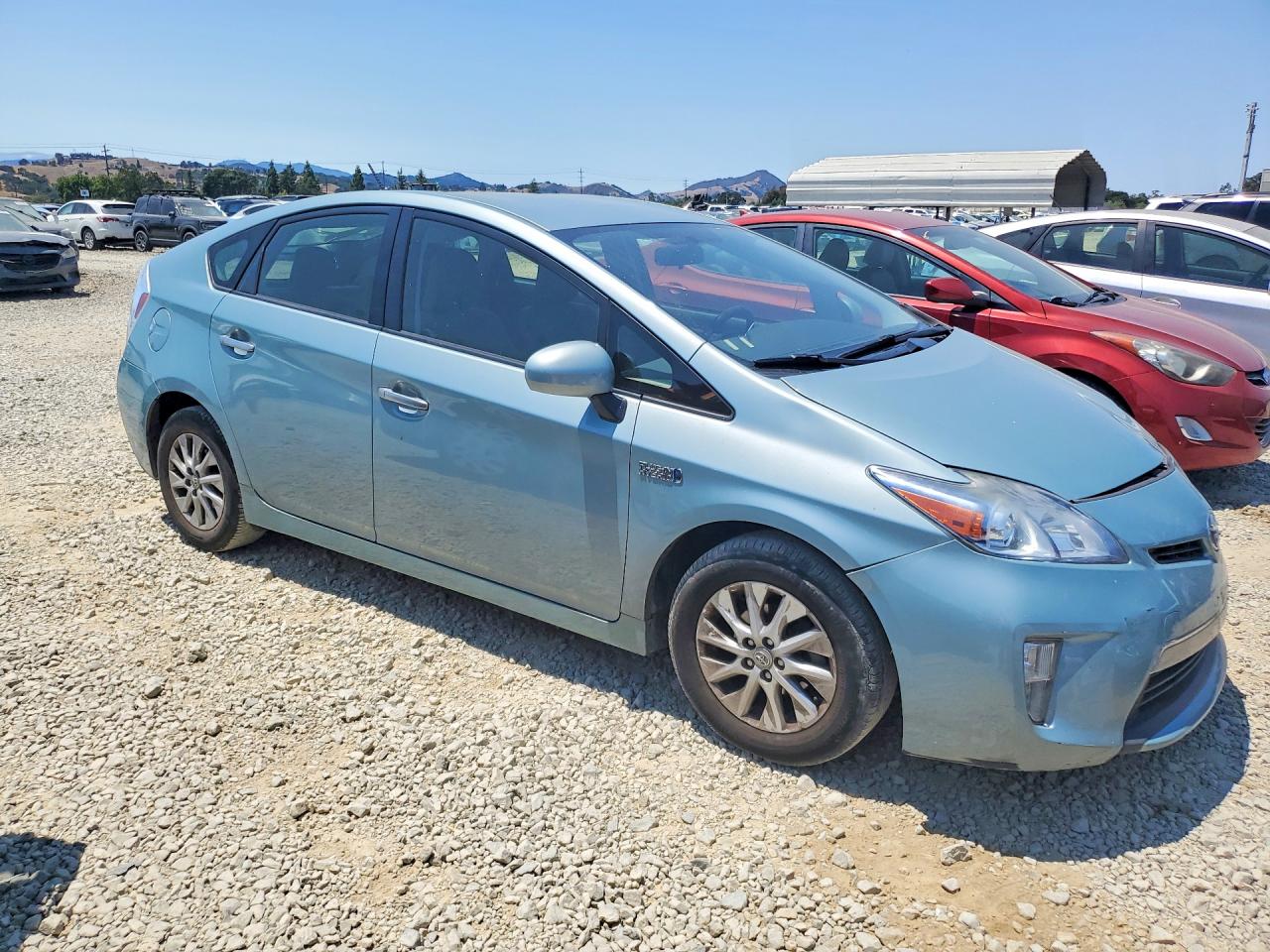 2013 Toyota Prius Plug-in Hybrid Base Teal vin: JTDKN3DP4D3043036